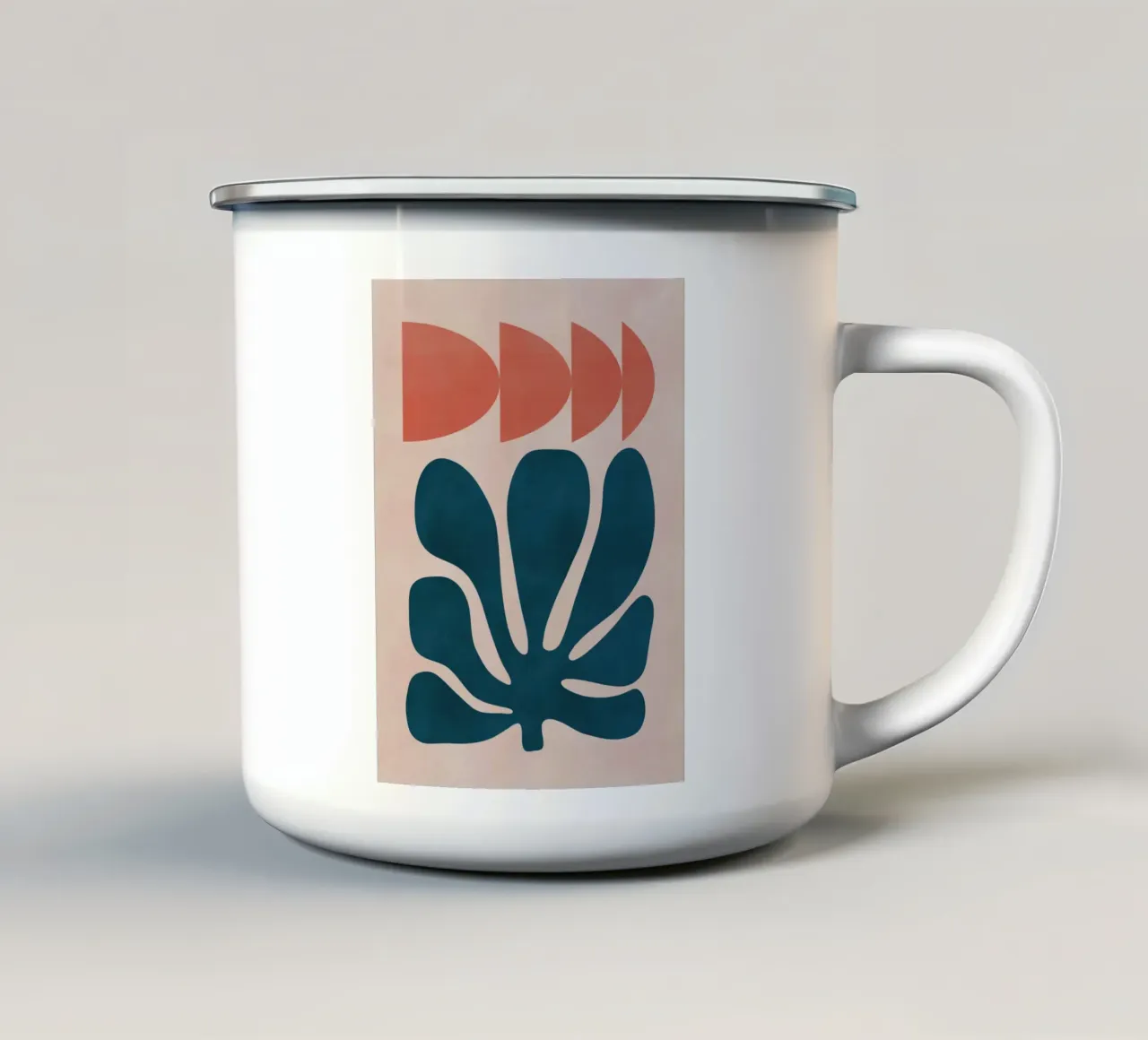 Fiore geometrico tazza in smalto da Little Dean