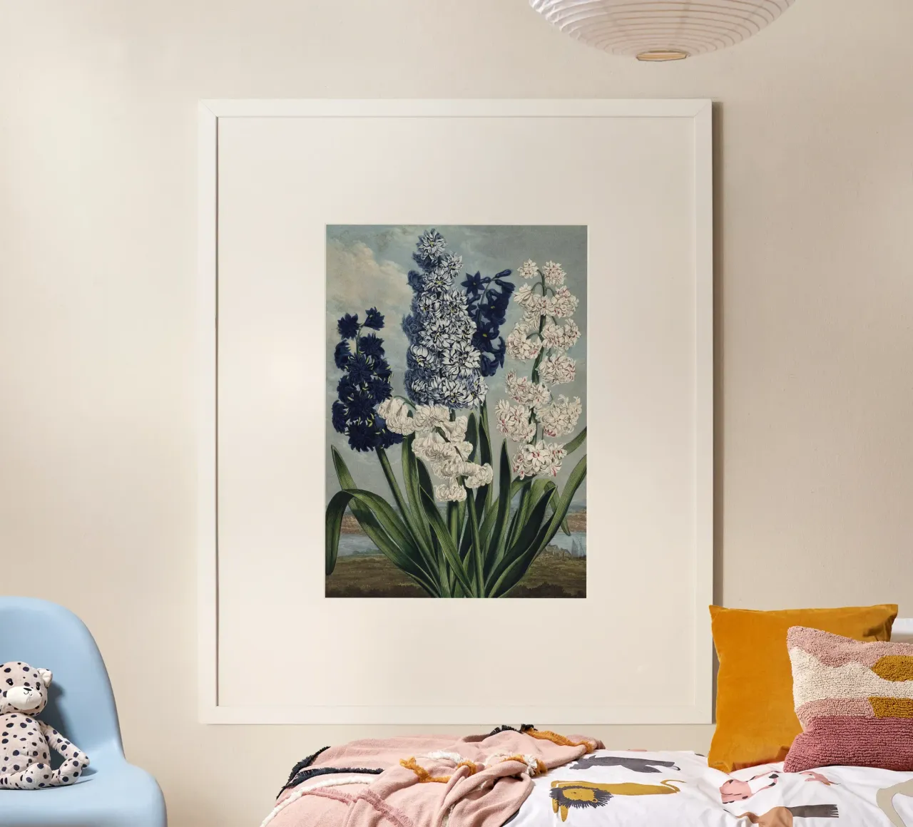 Vintage Thornton 6 Hyacinths poster con telaio in plastica da Vintage Print Collection