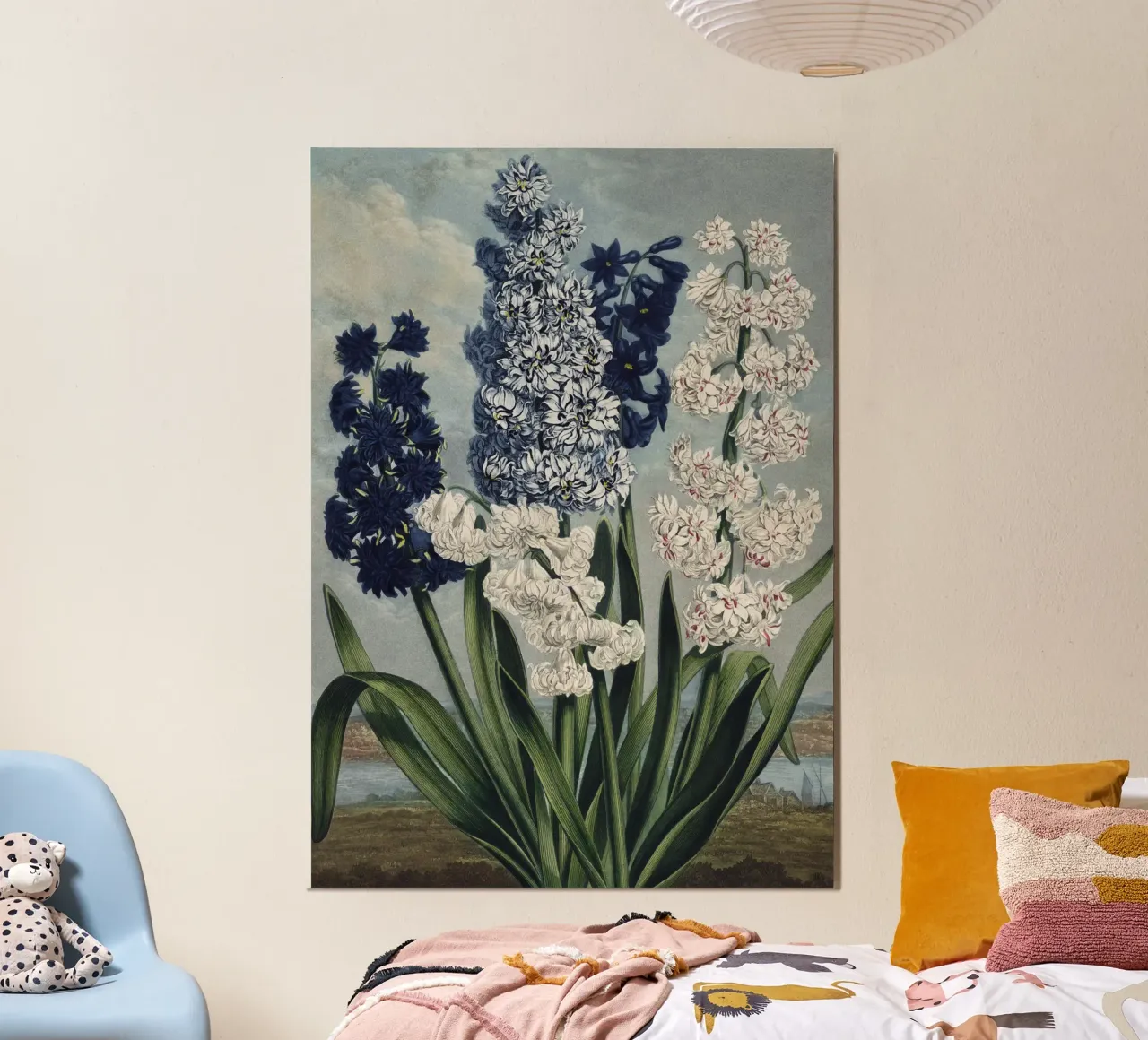 Vintage Thornton 6 Hyacinths poster con telaio in plastica da Vintage Print Collection