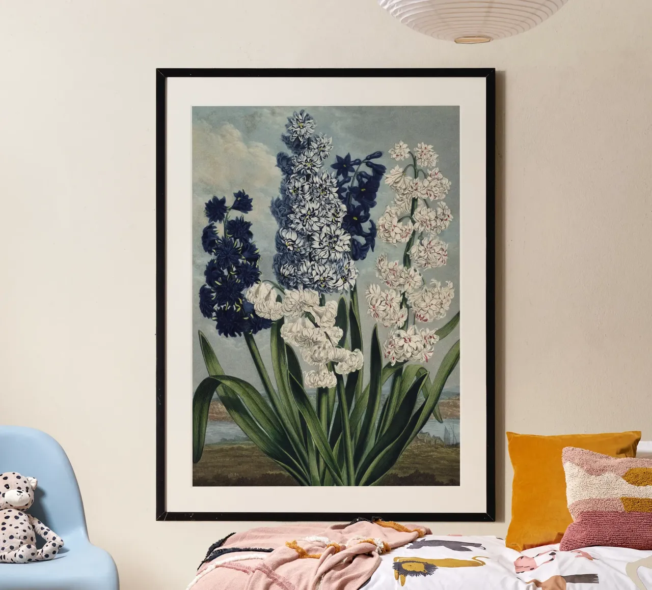 Vintage Thornton 6 Hyacinths poster con telaio in plastica da Vintage Print Collection