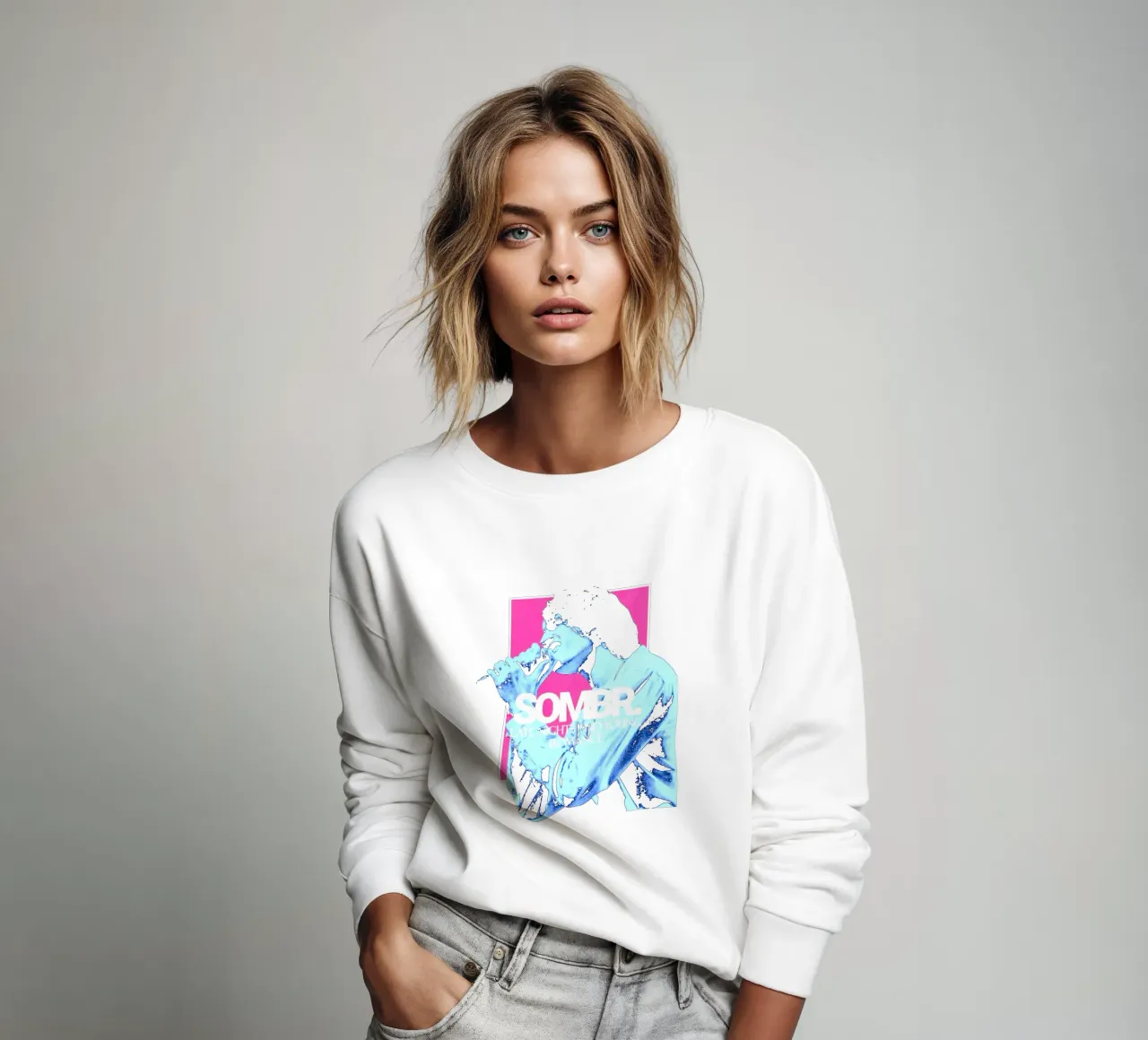 Vintage Y2K Style Músico Britpop sudadera de https://www.juniqe.com/uk/shop/Henndraws
