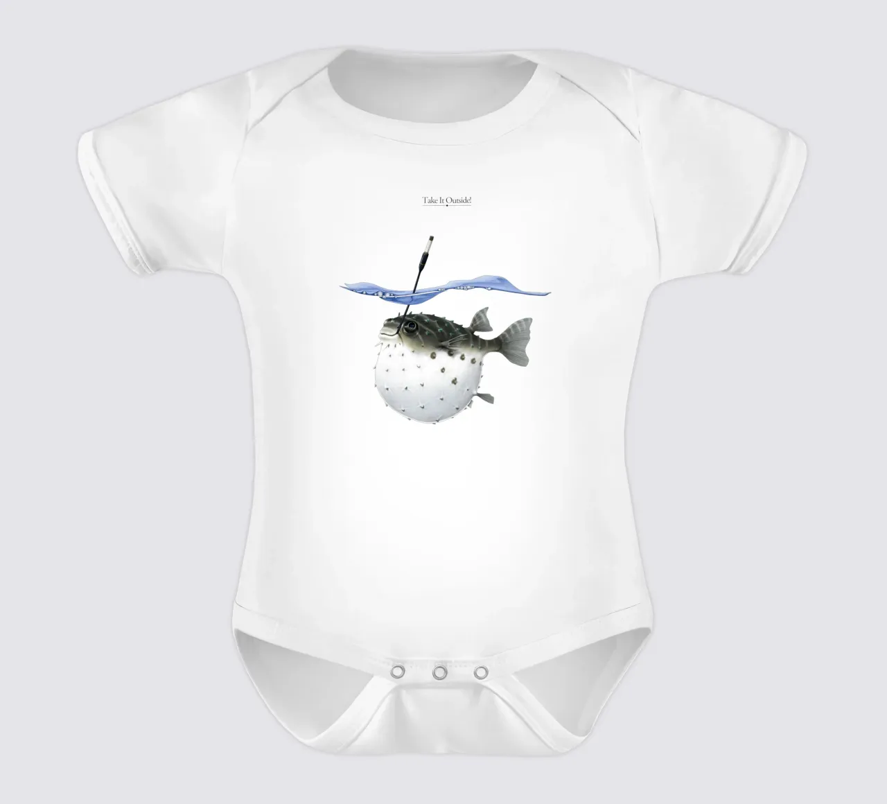 Take it Outside (Titled) body neonato maniche corte da Rob Art | Illustration