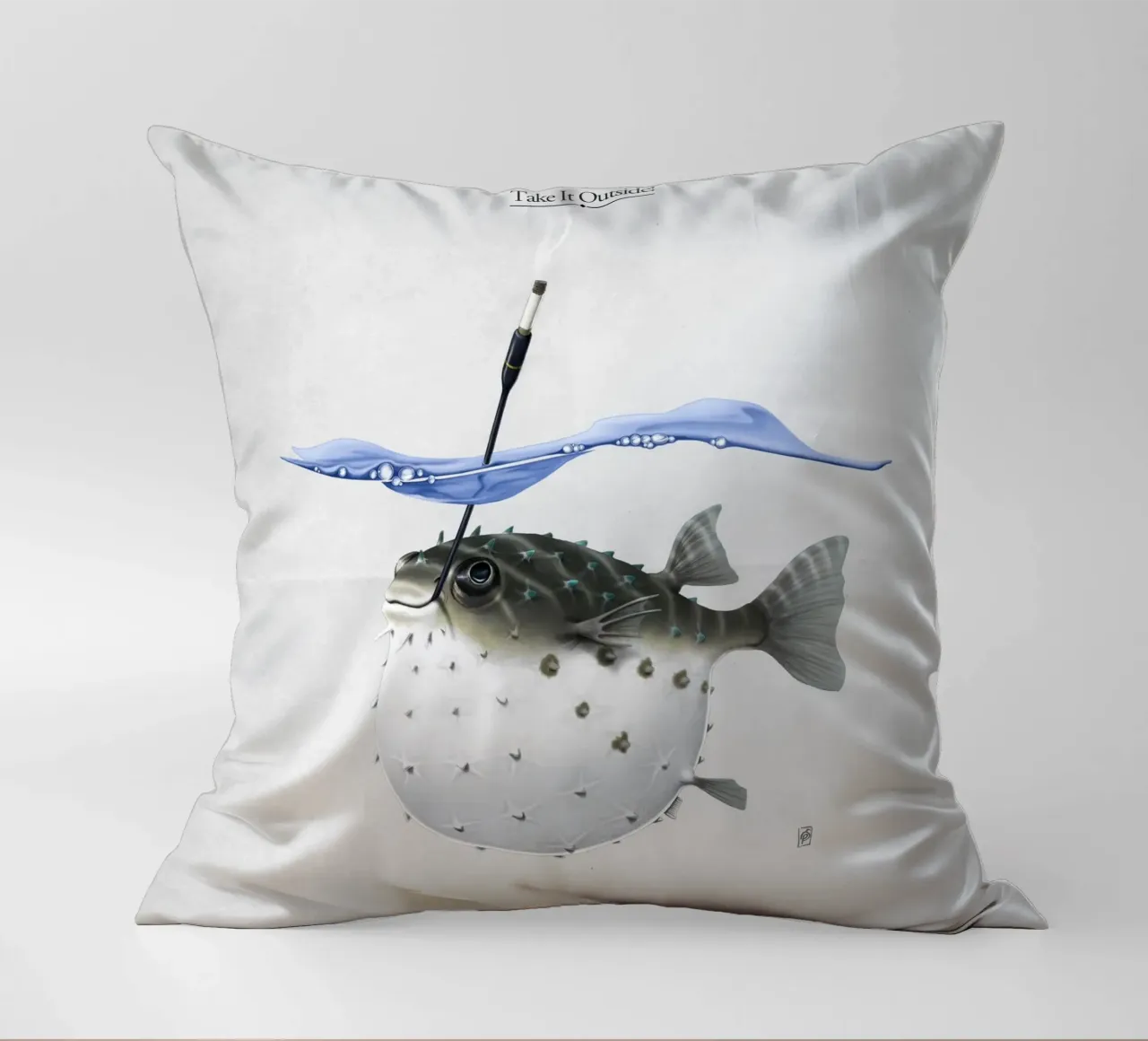 Take it Outside (Titled) cuscino da Rob Art | Illustration