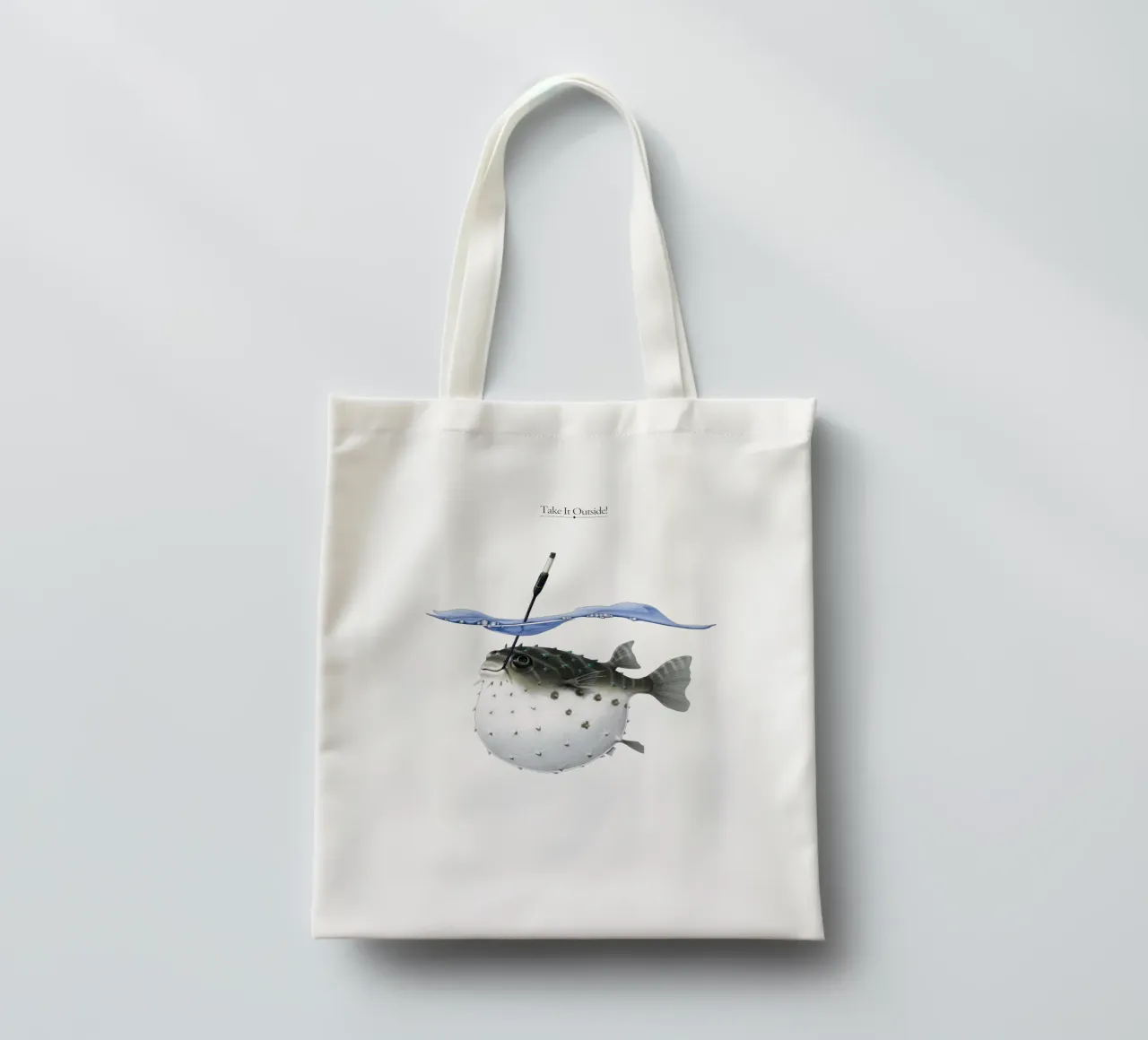 Take it Outside (Titled) borsa in juta da Rob Art | Illustration