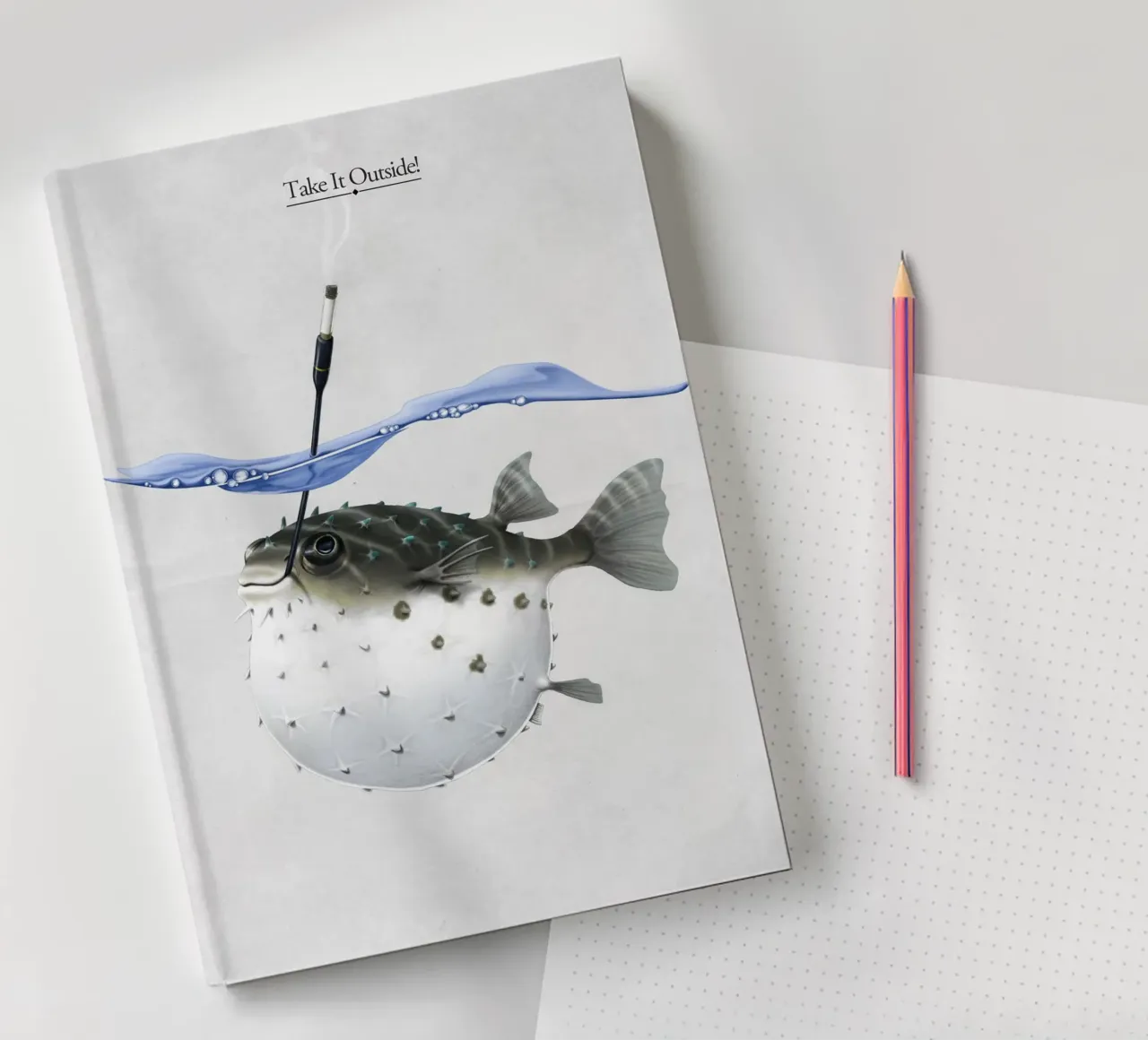 Take it Outside (Titled) notebook by Rob Art | Illustration