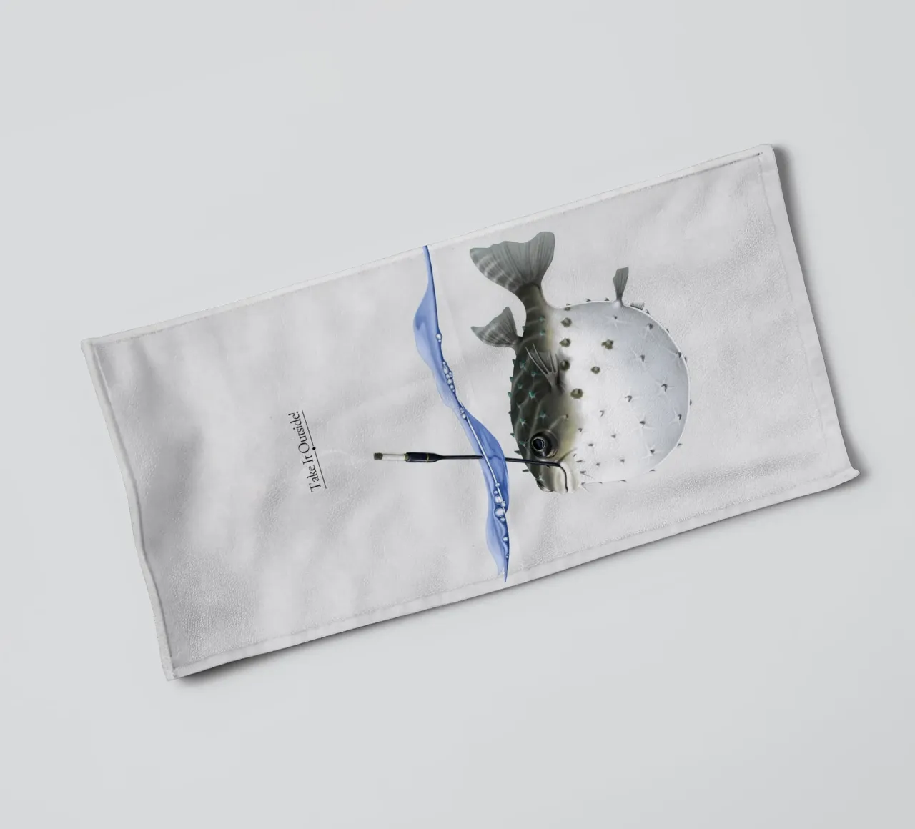 Take it Outside (Titled) asciugamano da bagno da Rob Art | Illustration