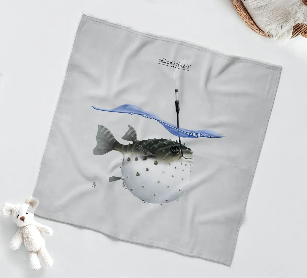 Take it Outside (Titled) coperta in pile da Rob Art | Illustration
