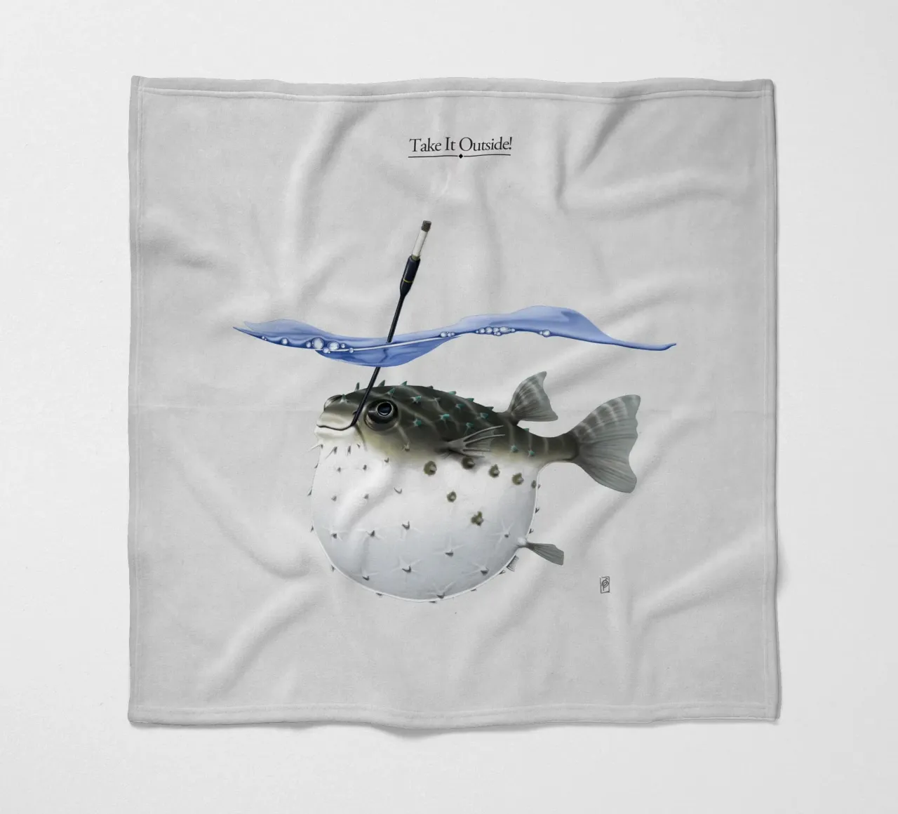 Take it Outside (Titled) coperta in pile da Rob Art | Illustration