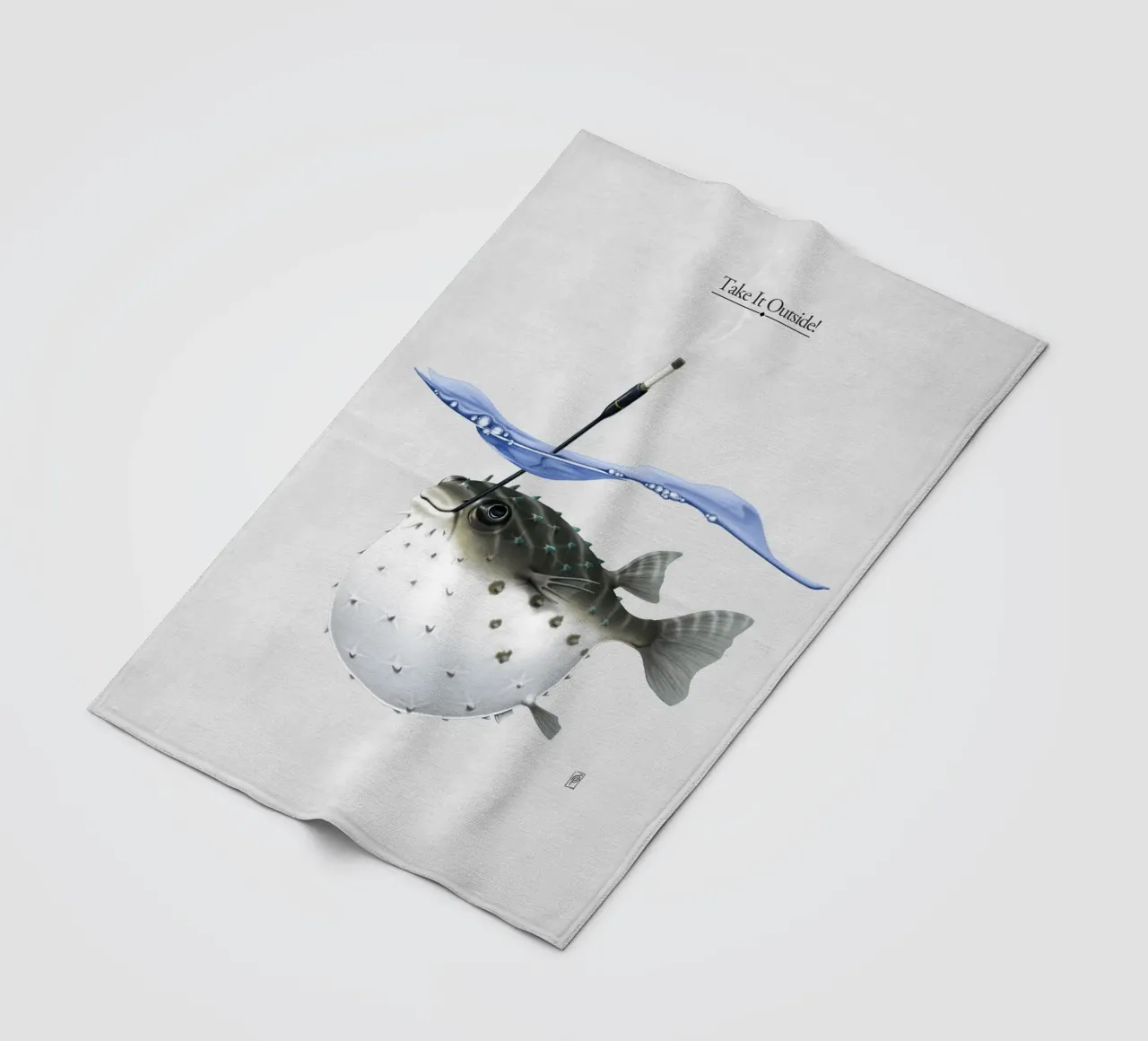 Take it Outside (Titled) coperta in pile da Rob Art | Illustration
