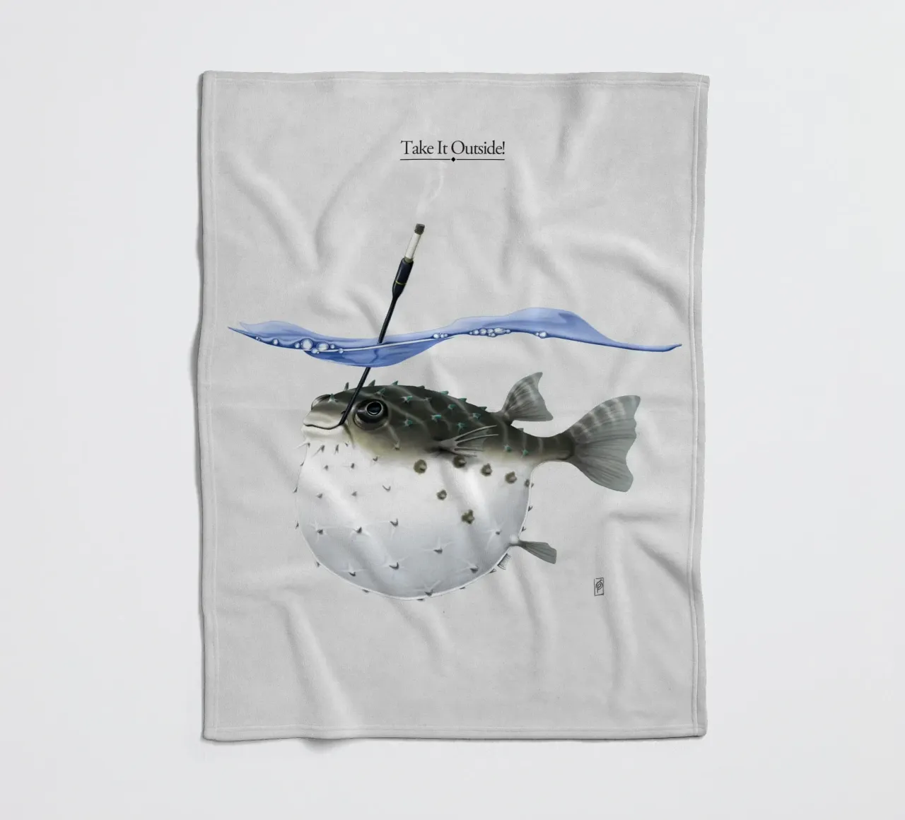 Take it Outside (Titled) coperta in pile da Rob Art | Illustration