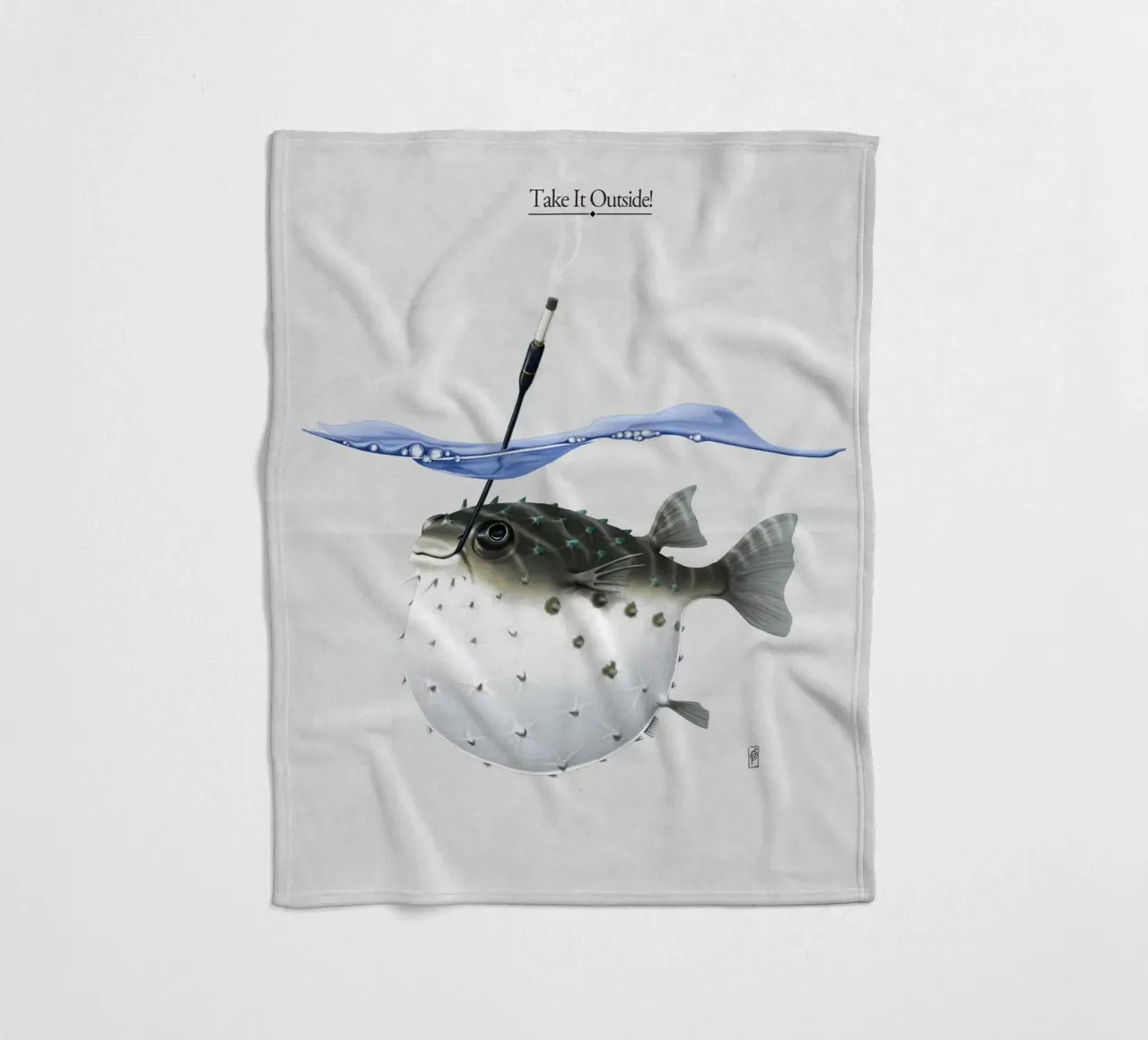 Take it Outside (Titled) coperta in pile da Rob Art | Illustration