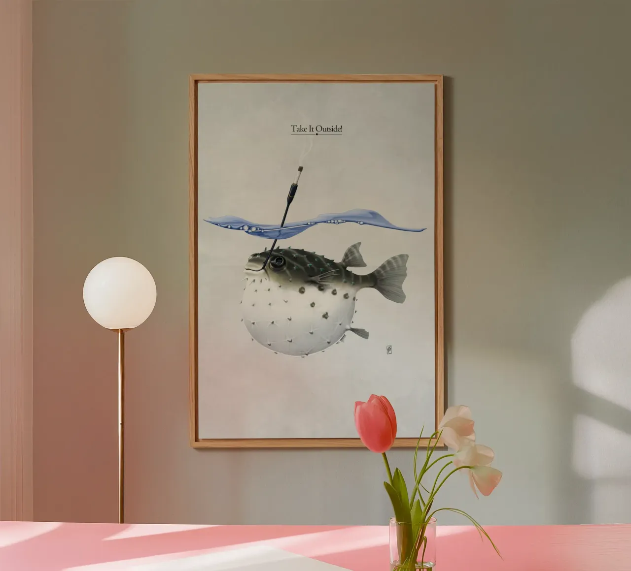 Take it Outside (Titled) alluminio dibond da Rob Art | Illustration