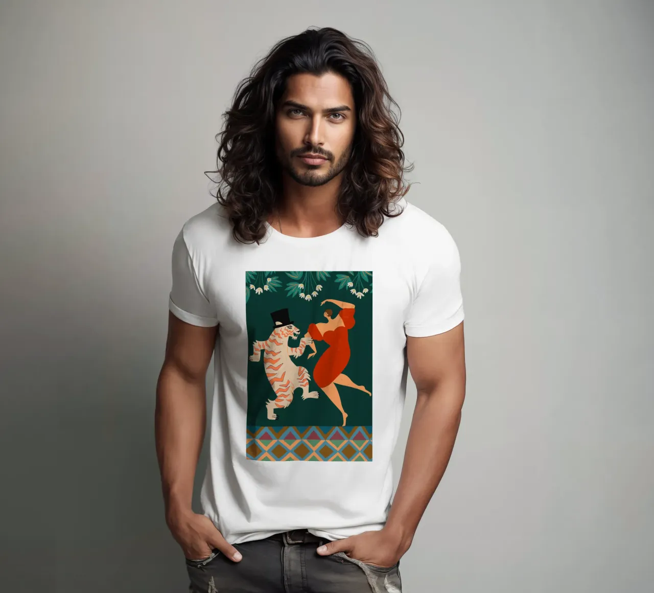 A Date With A Wild Cat t-shirt van Arty Guava