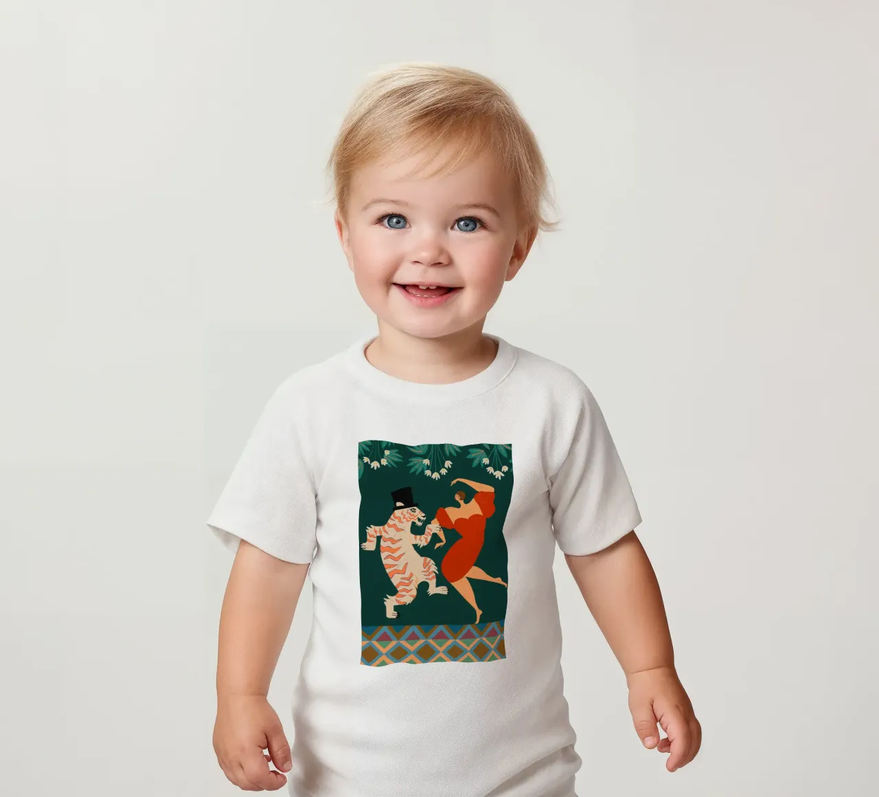 A Date With A Wild Cat maglietta neonato da Arty Guava