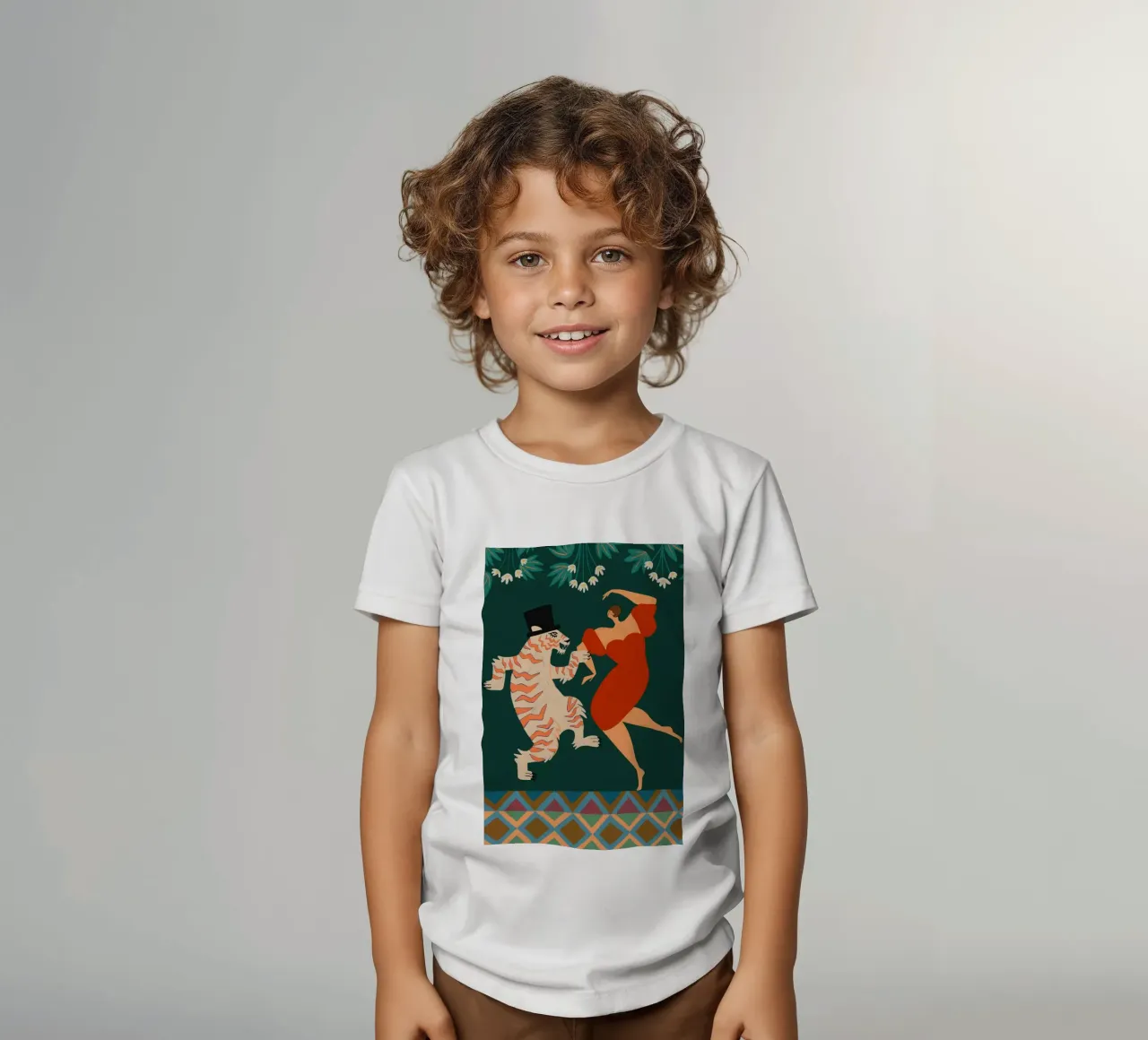 A Date With A Wild Cat t-shirt bambini da Arty Guava
