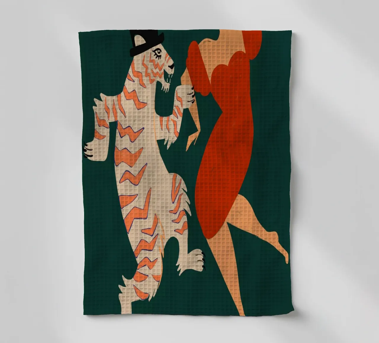 A Date With A Wild Cat torchon de Arty Guava