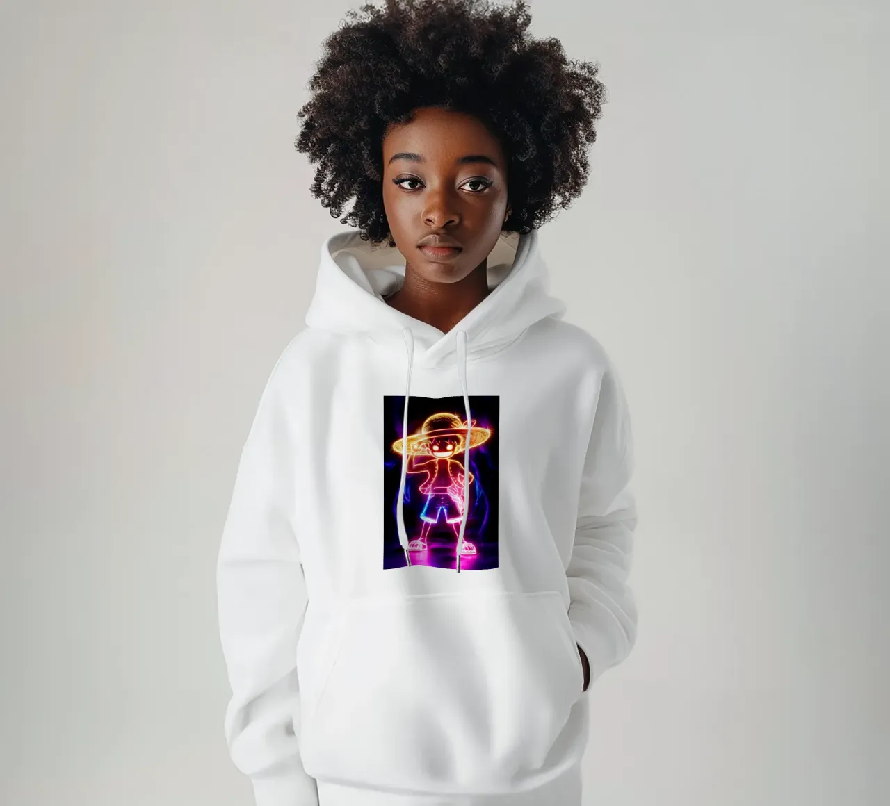 Monkey D. Luffy felpa con cappuccio da Agus Creative