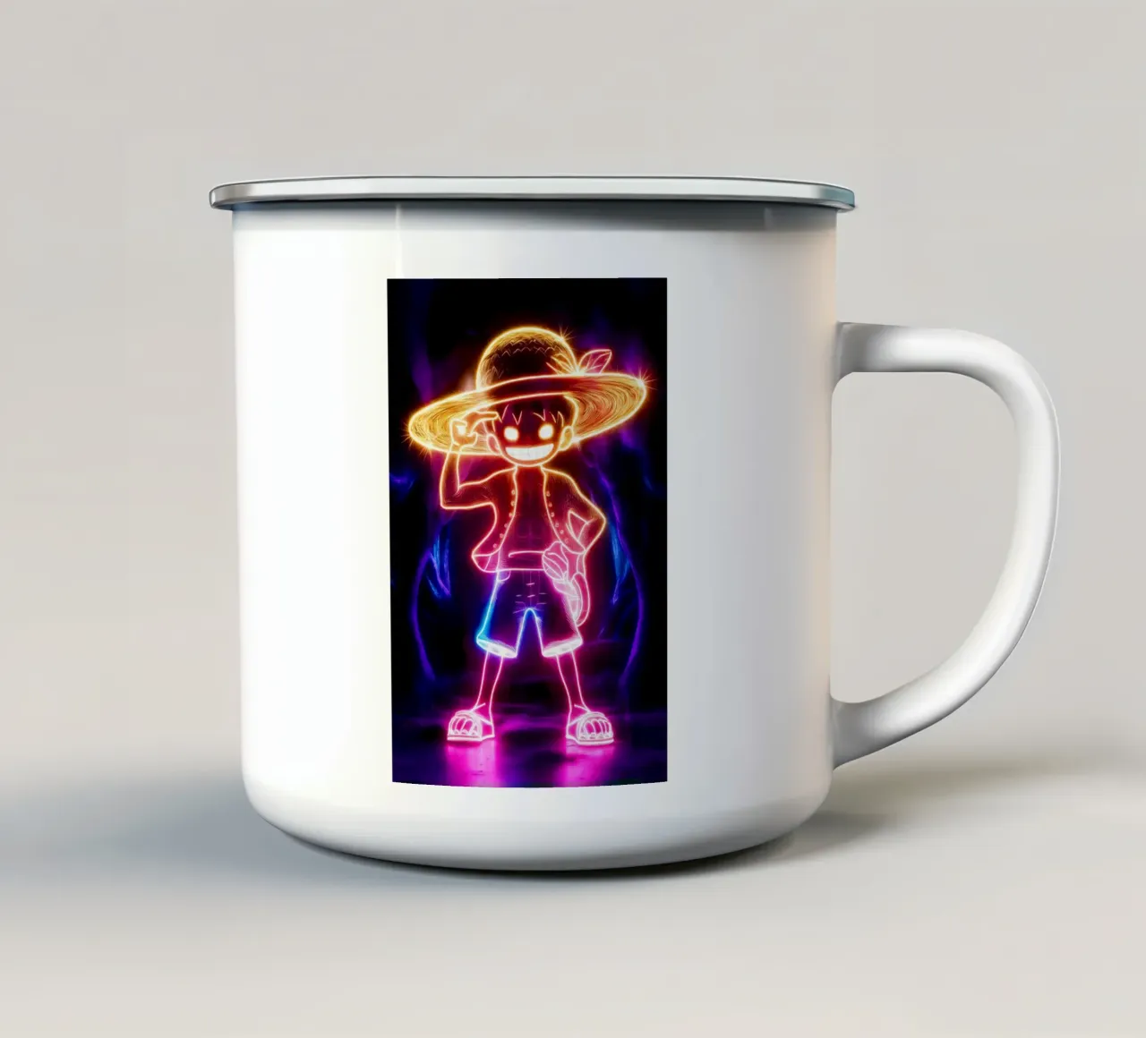 Monkey D. Luffy tazza in smalto da Agus Creative