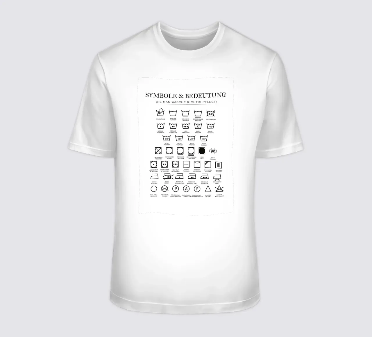 Simboli della lavanderia t-shirt da Attaboy Dsgn