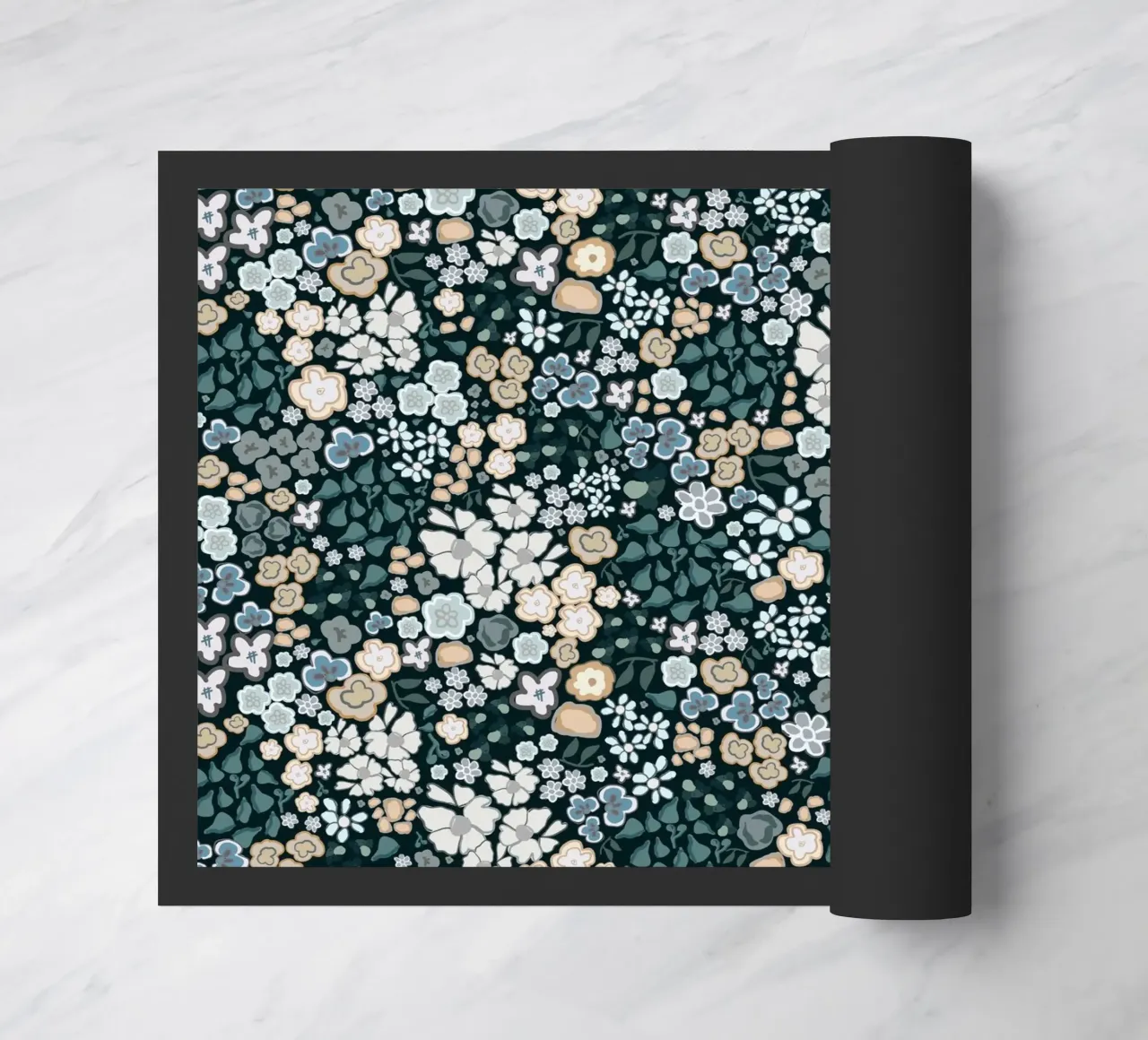 Cute small scale ditsy doormat by gulsengunel