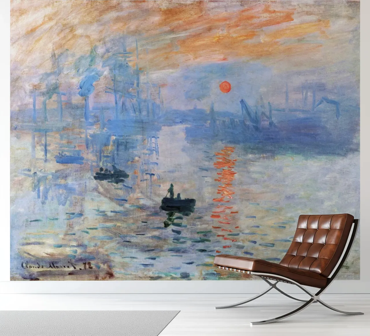 Impresión, Amanecer (1872) de Claude Monet papel para pared de Art History