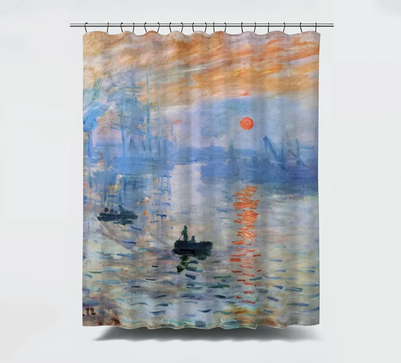 Impressione, alba (1872) di Claude Monet tenda da doccia da Art History