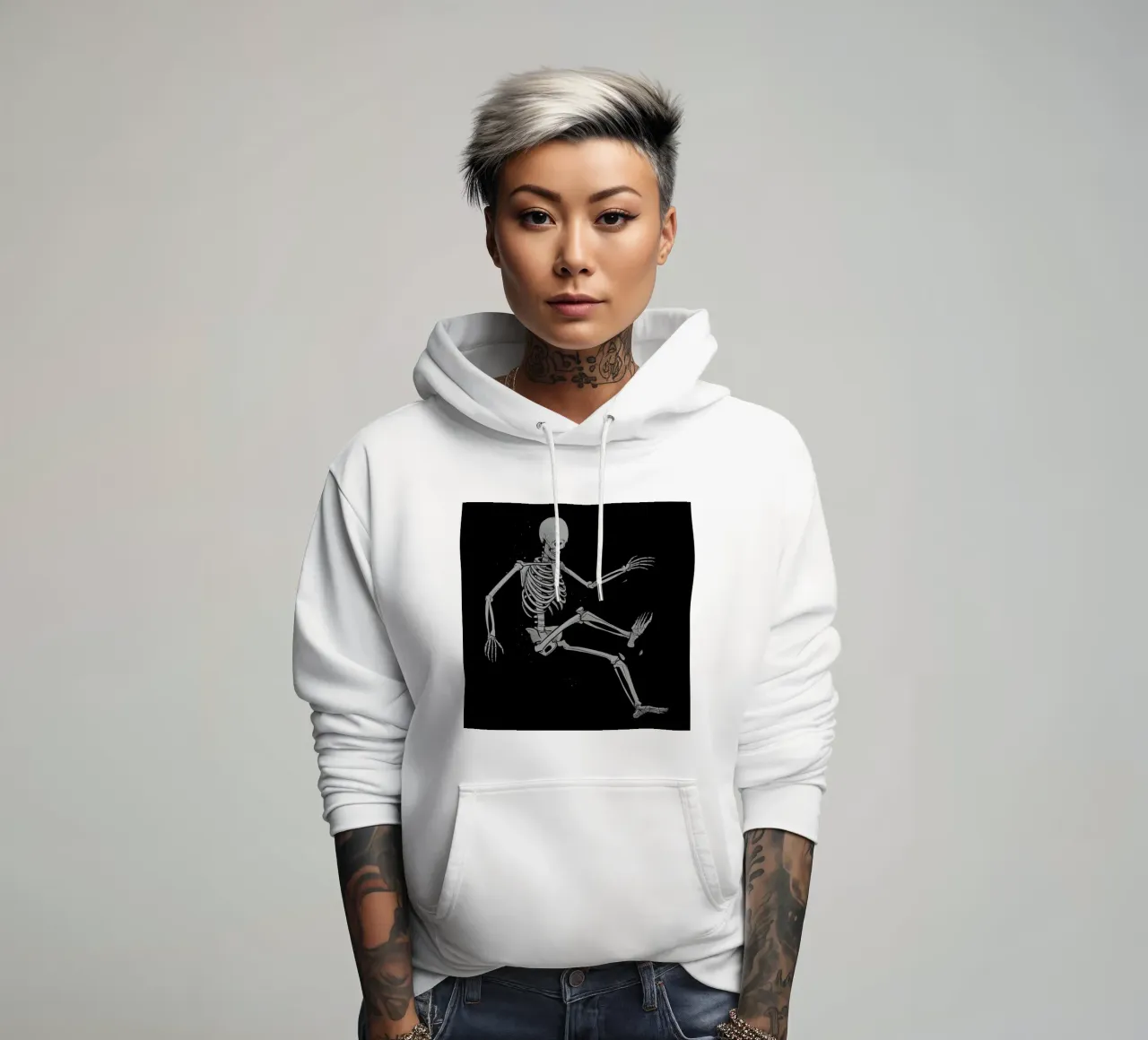 Skeleton Flowting On Space Hoodie von Tobe Fonseca