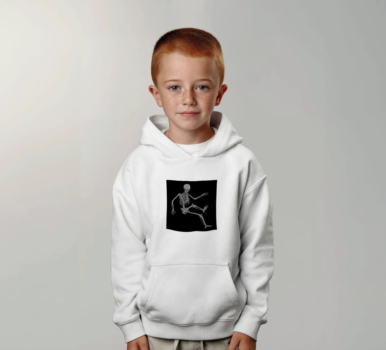 Skeleton Flowting On Space felpa bambino con cappuccio da Tobe Fonseca