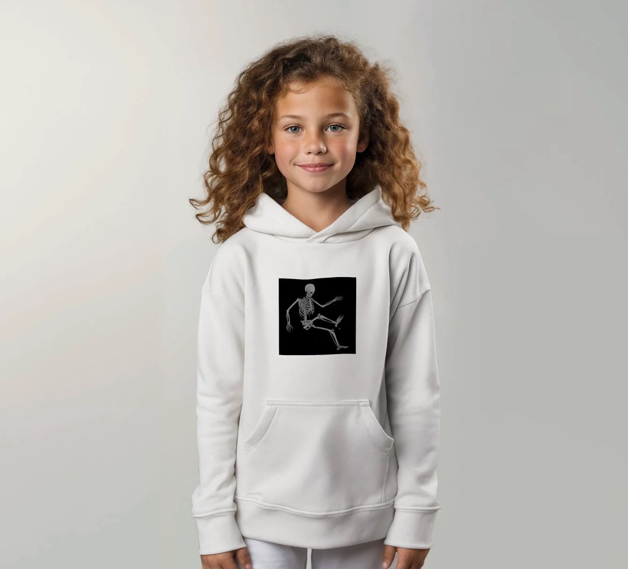 Skeleton Flowting On Space felpa bambino con cappuccio da Tobe Fonseca