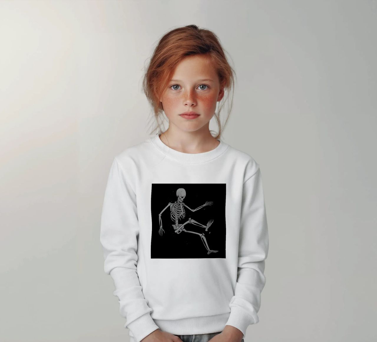 Skeleton Flowting On Space felpa bambino da Tobe Fonseca
