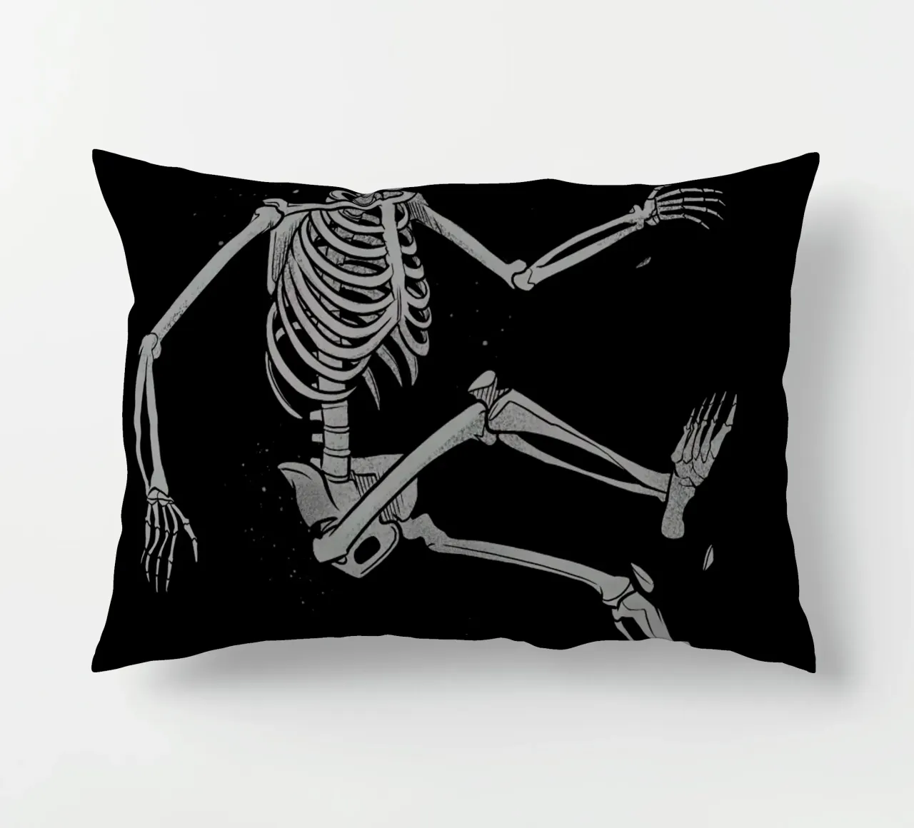 Skeleton Flowting On Space Kissen von Tobe Fonseca