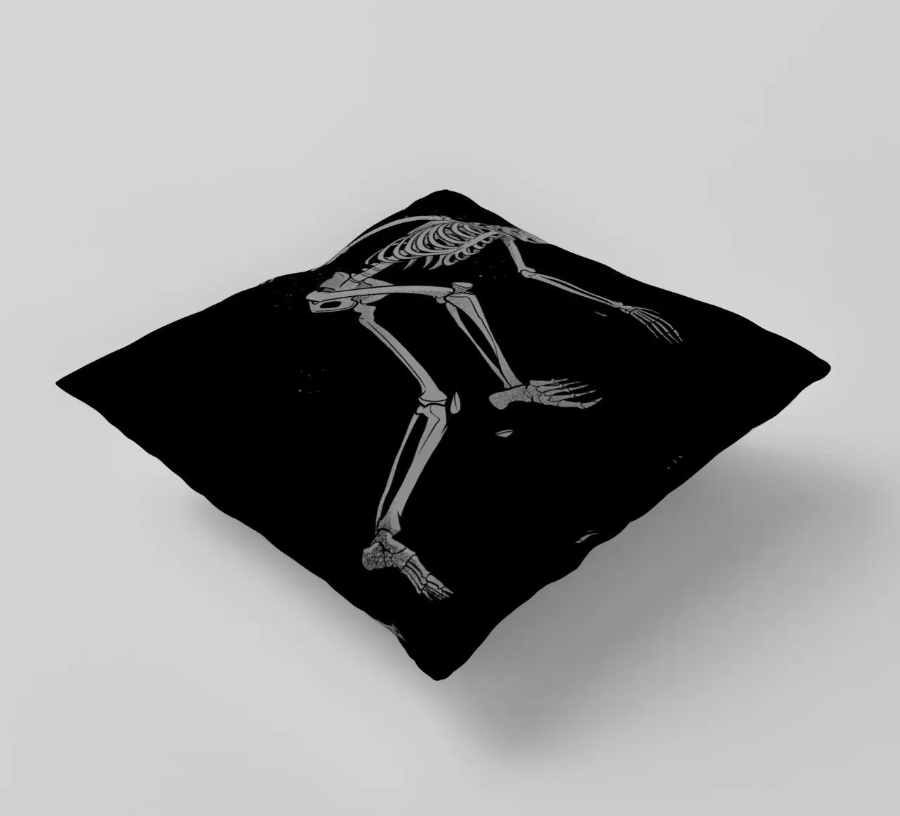 Skeleton Flowting On Space cuscino da Tobe Fonseca