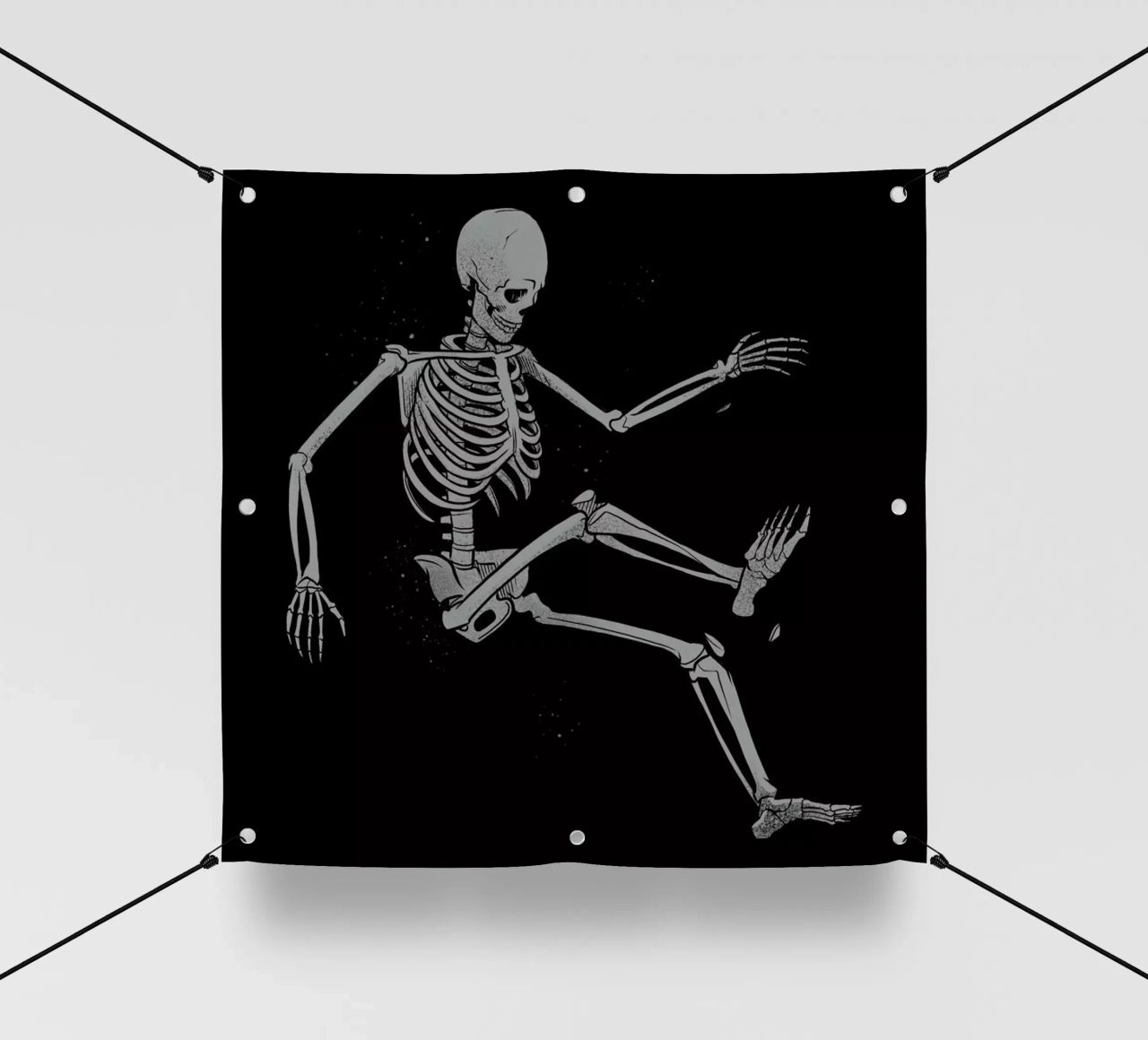 Skeleton Flowting On Space telo in pvc da Tobe Fonseca