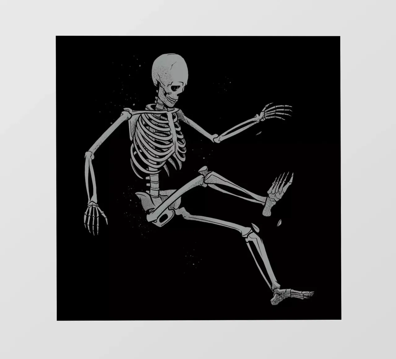 Skeleton Flowting On Space telo in pvc da Tobe Fonseca