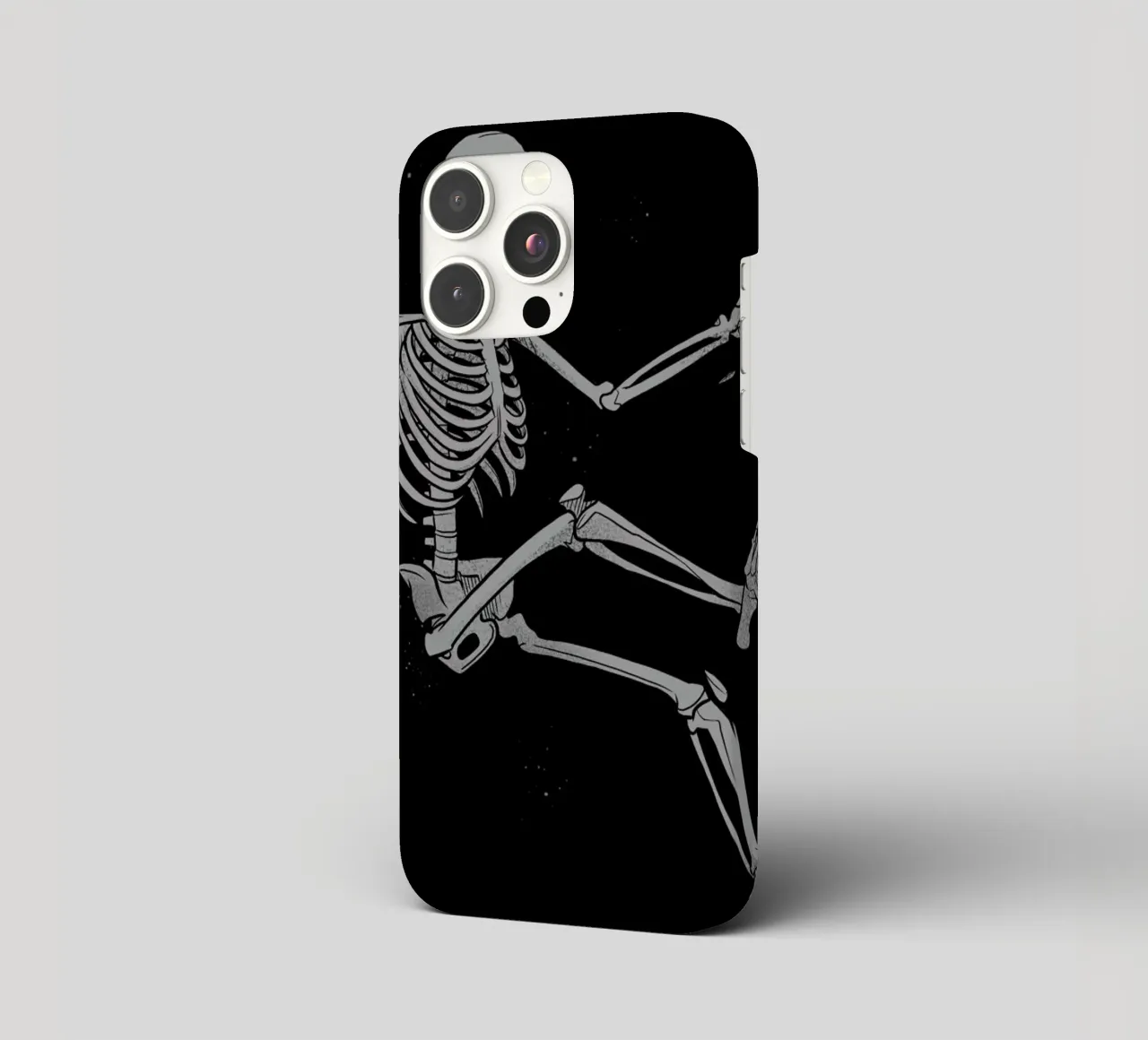 Skeleton Flowting On Space cover iphone da Tobe Fonseca