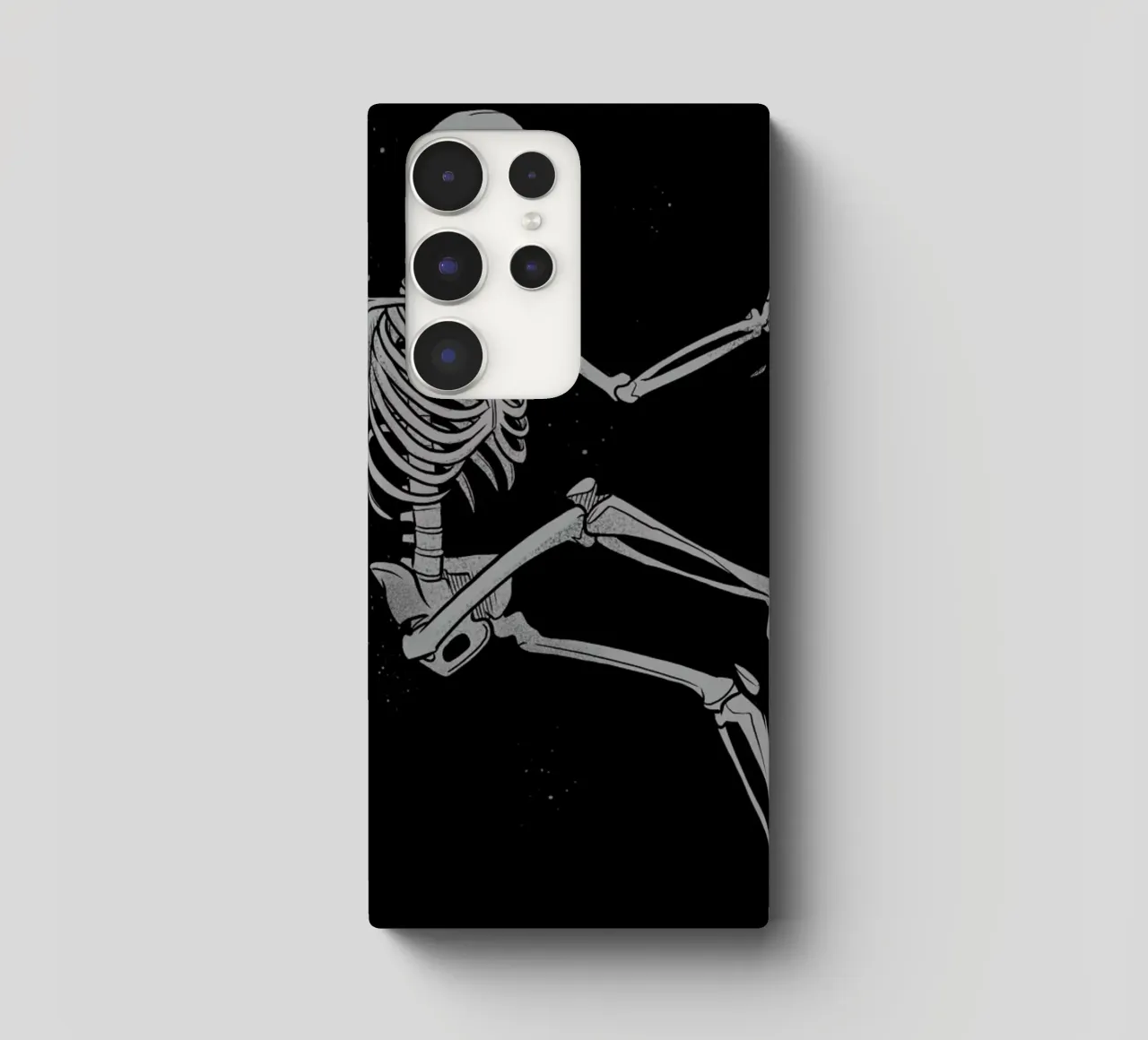 Skeleton Flowting On Space cover samsung da Tobe Fonseca