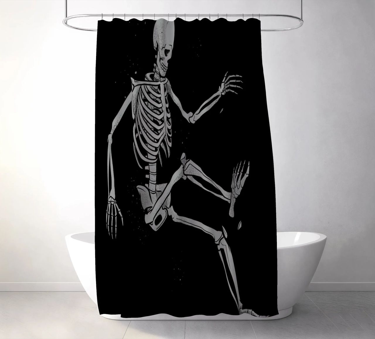 Skeleton Flowting On Space tenda da doccia da Tobe Fonseca