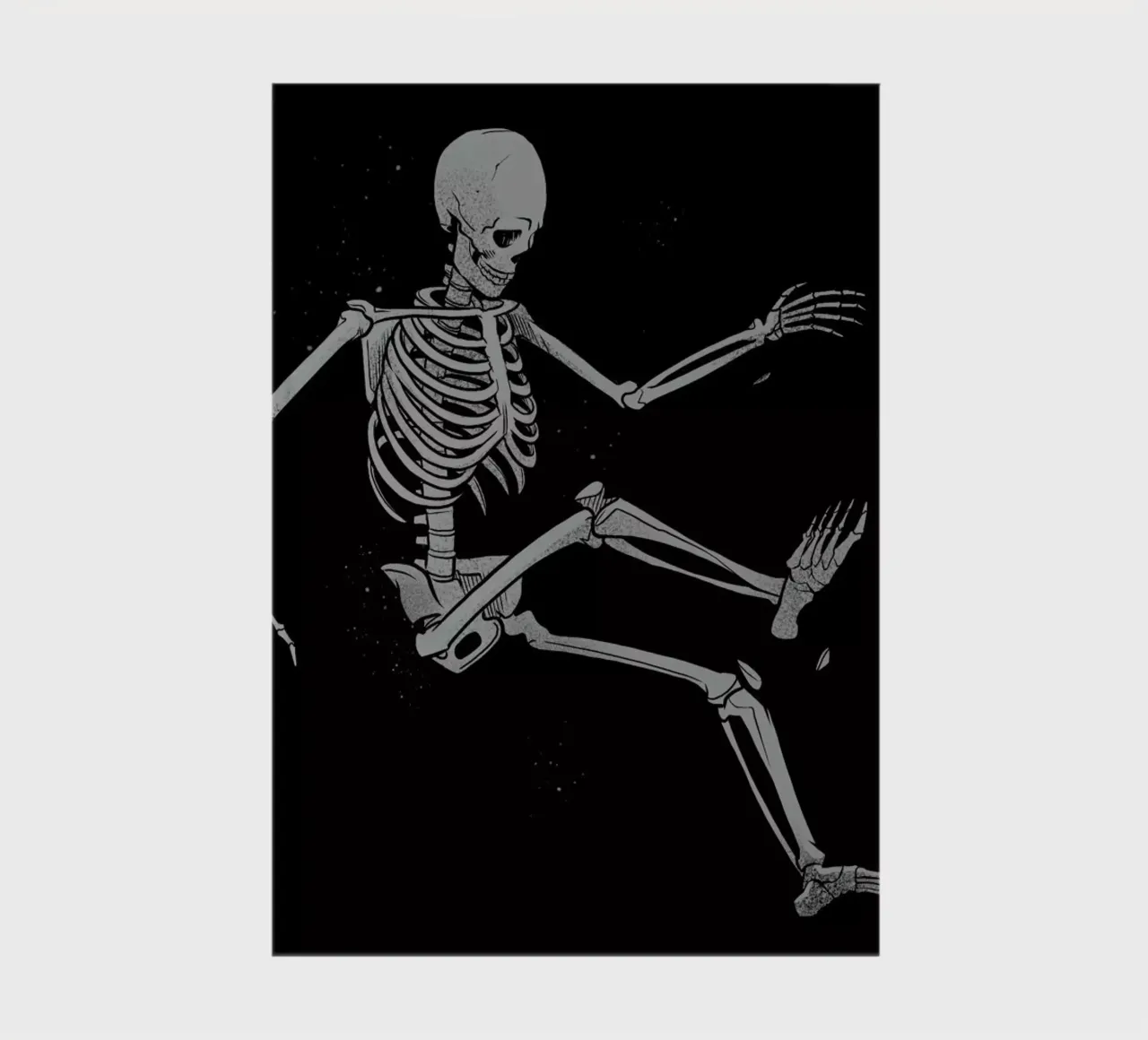 Skeleton Flowting On Space notebook by Tobe Fonseca