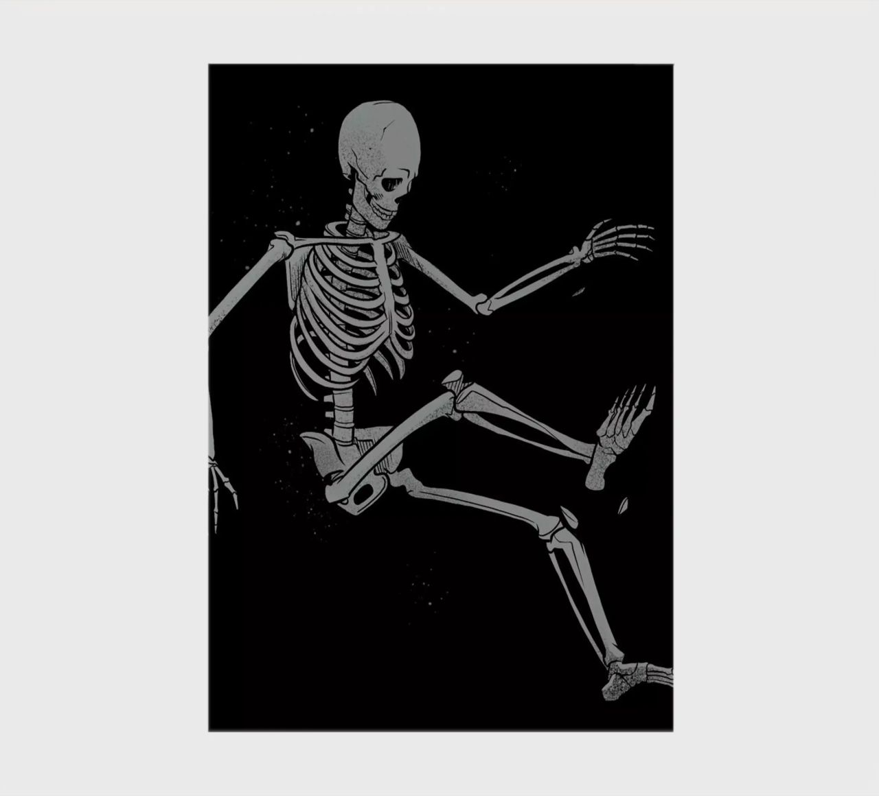 Skeleton Flowting On Space notebook by Tobe Fonseca