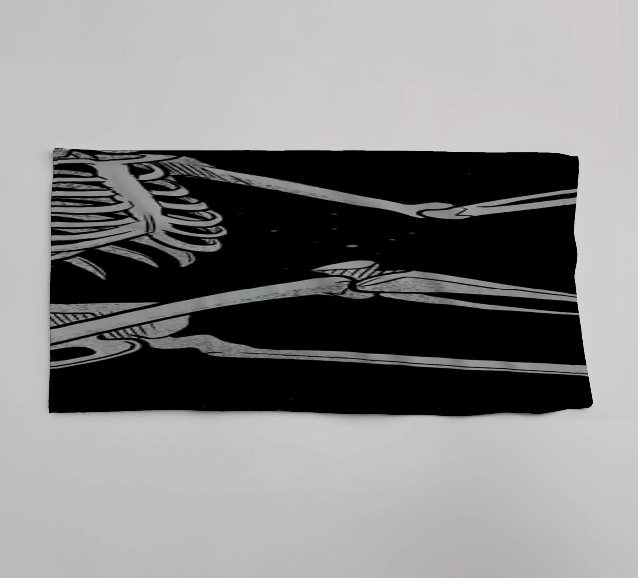 Skeleton Flowting On Space asciugamano da bagno da Tobe Fonseca