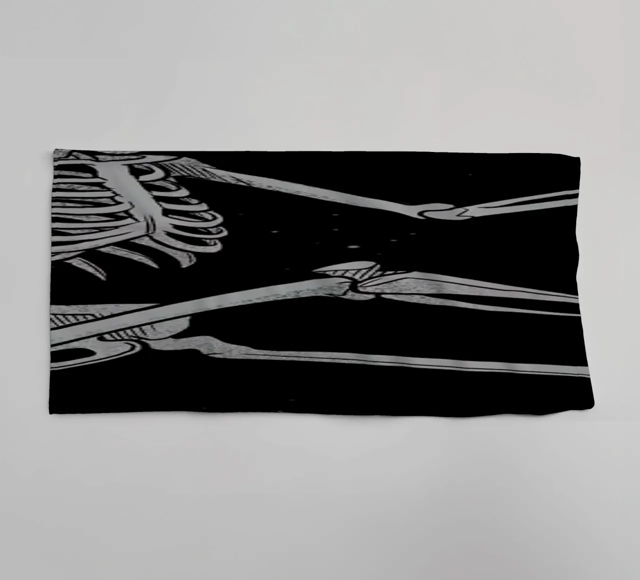 Skeleton Flowting On Space towel by Tobe Fonseca