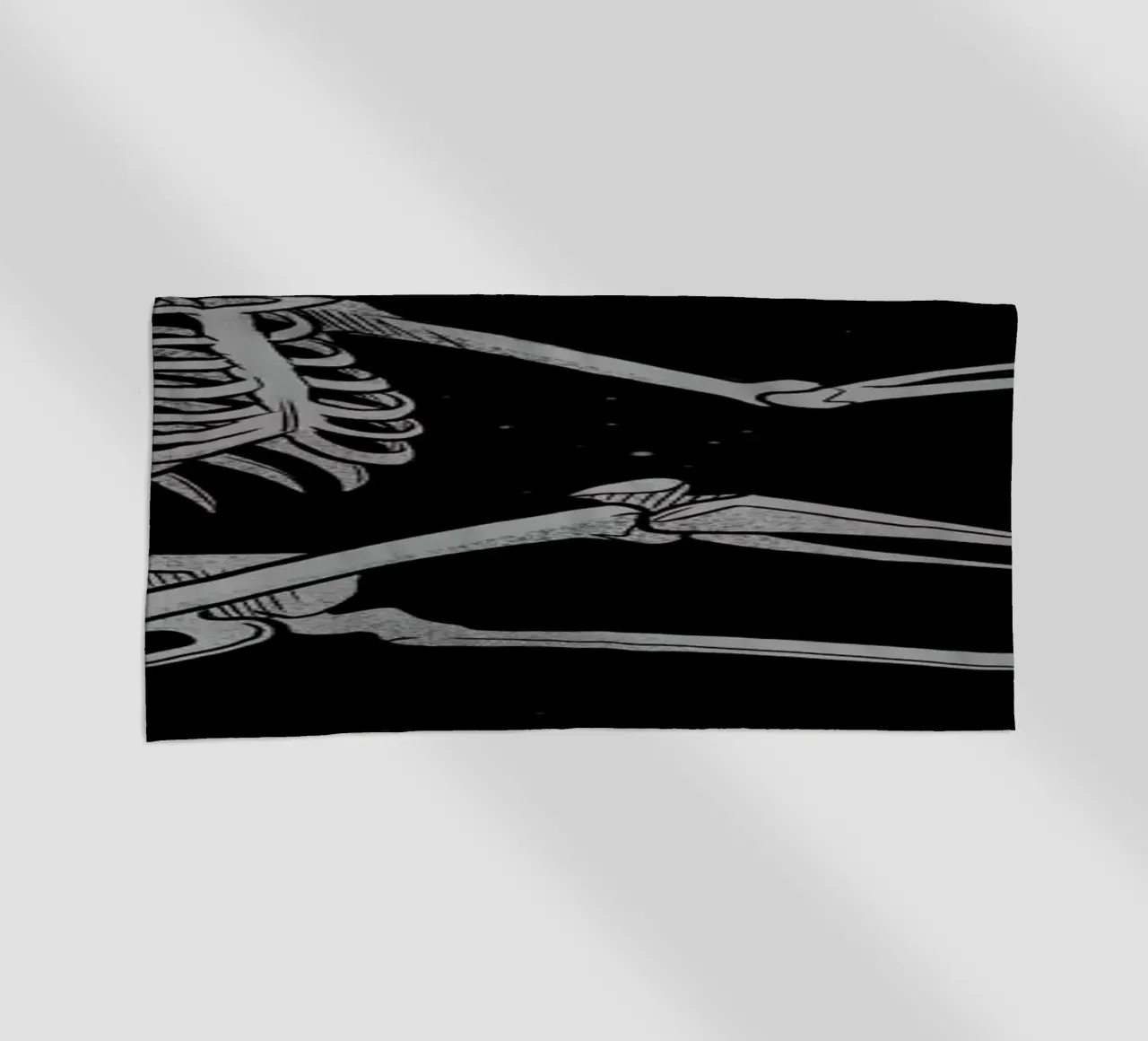Skeleton Flowting On Space Strandtuch von Tobe Fonseca