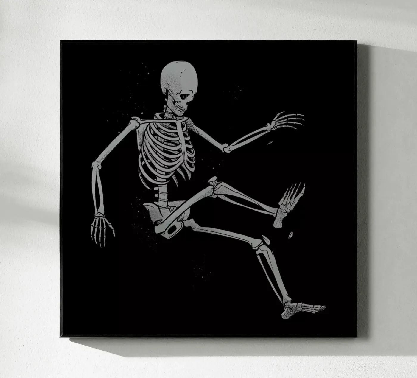 Skeleton Flowting On Space plexiglass da Tobe Fonseca