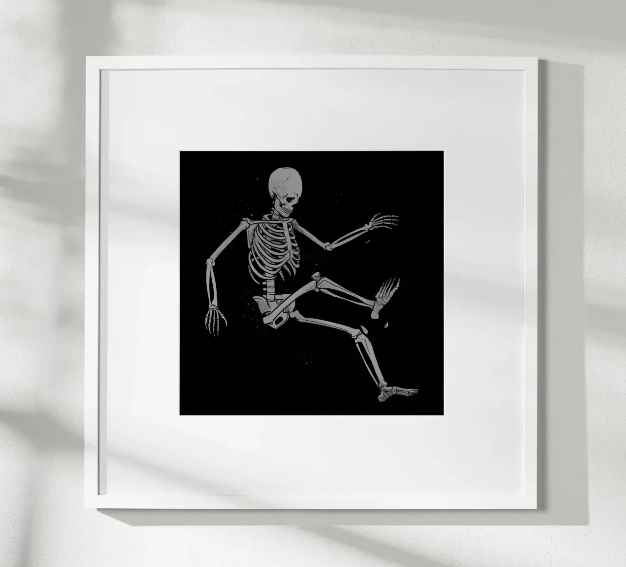 Skeleton Flowting On Space carta hahnemühle da Tobe Fonseca