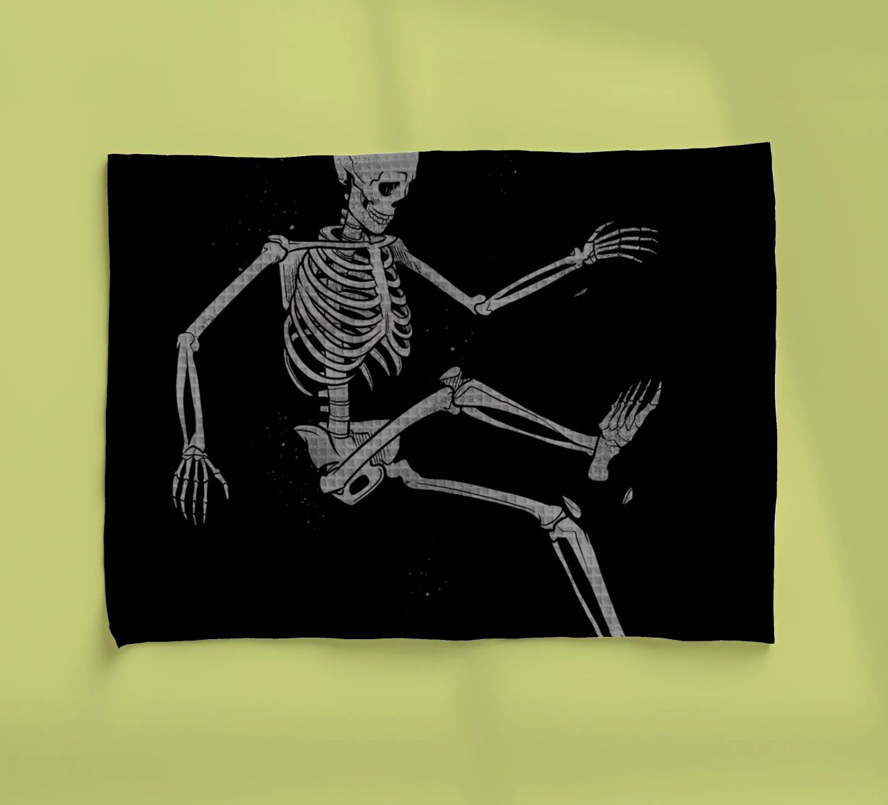 Skeleton Flowting On Space canovaccio da cucina da Tobe Fonseca