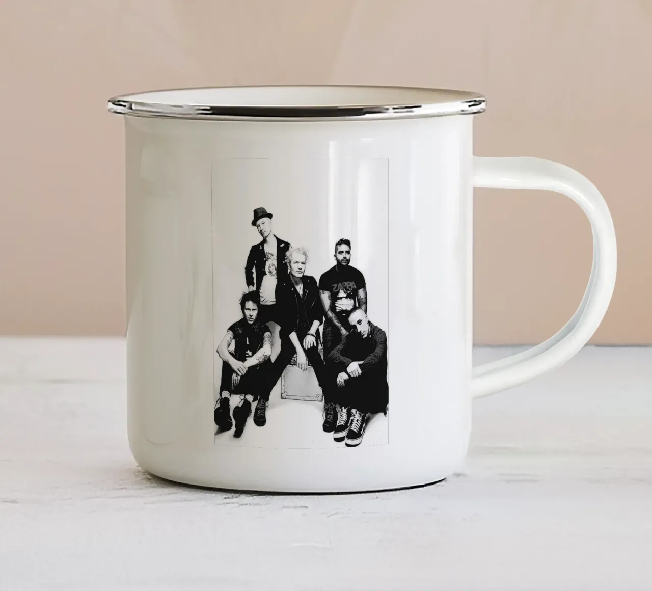 sum 41 band art tazza in smalto da vanhesling
