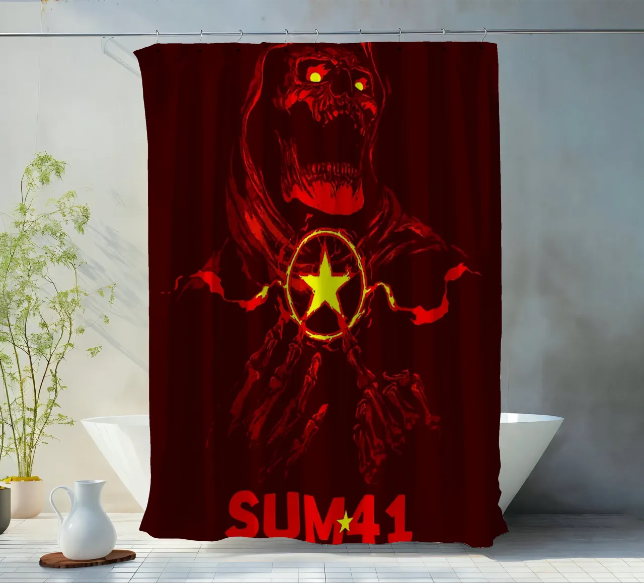 sum 41 band art tenda da doccia da vanhesling