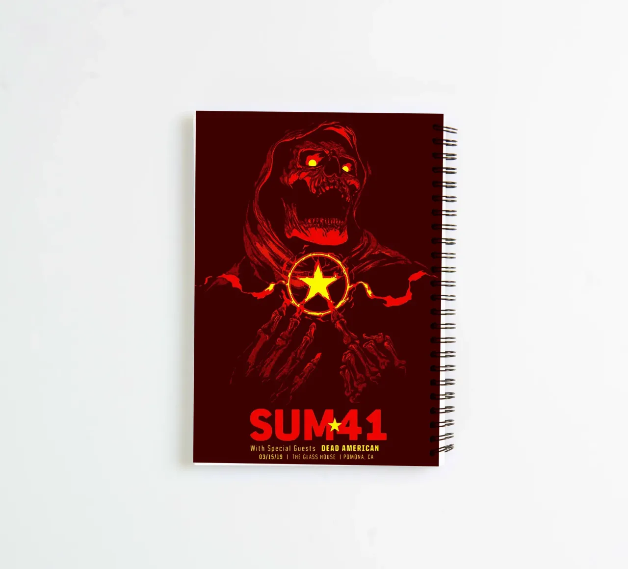 sum 41 band art spiral notebook by vanhesling