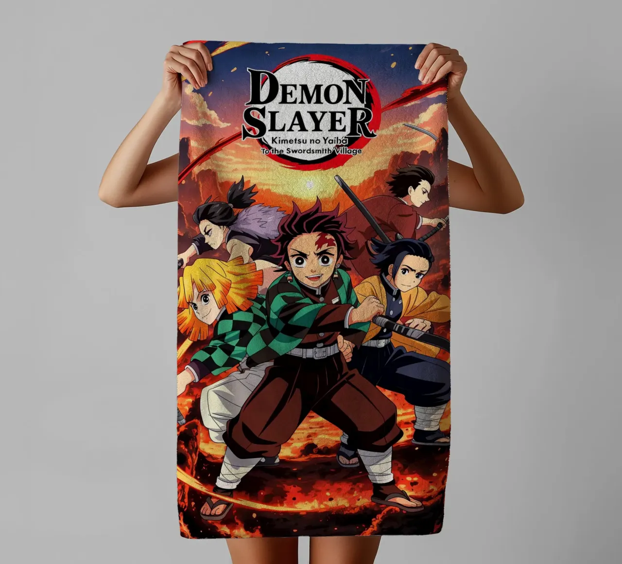 Tanjiro Kamado towel by Agus Creative