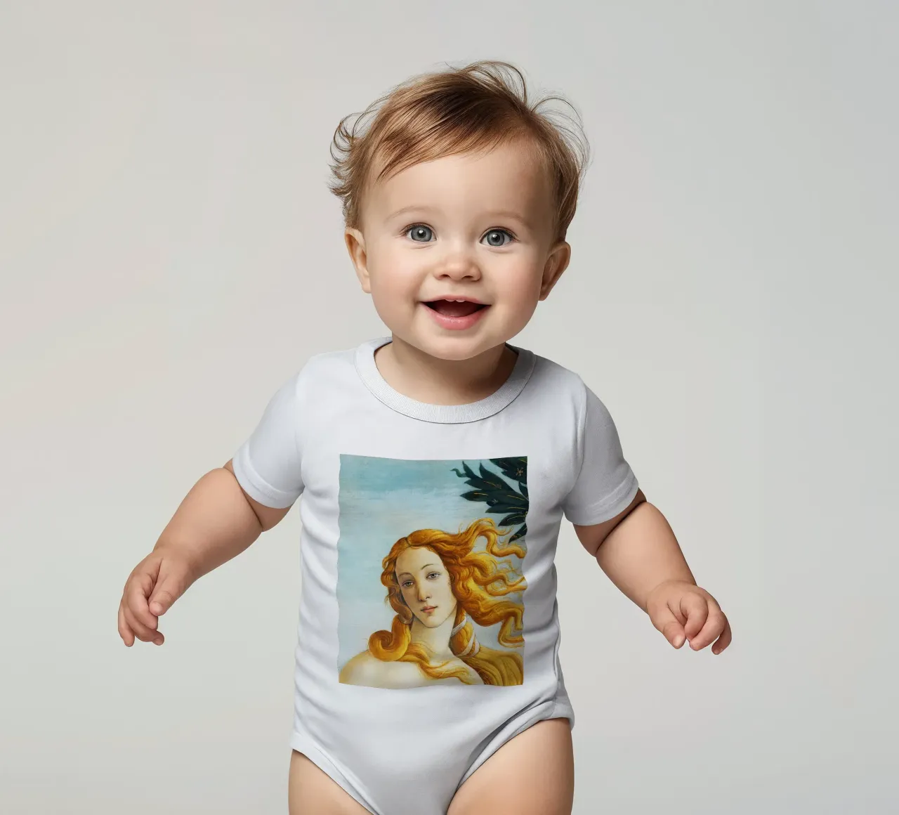 La nascita di Venere - Particolare di Sandro Botticelli body neonato maniche corte da Art History